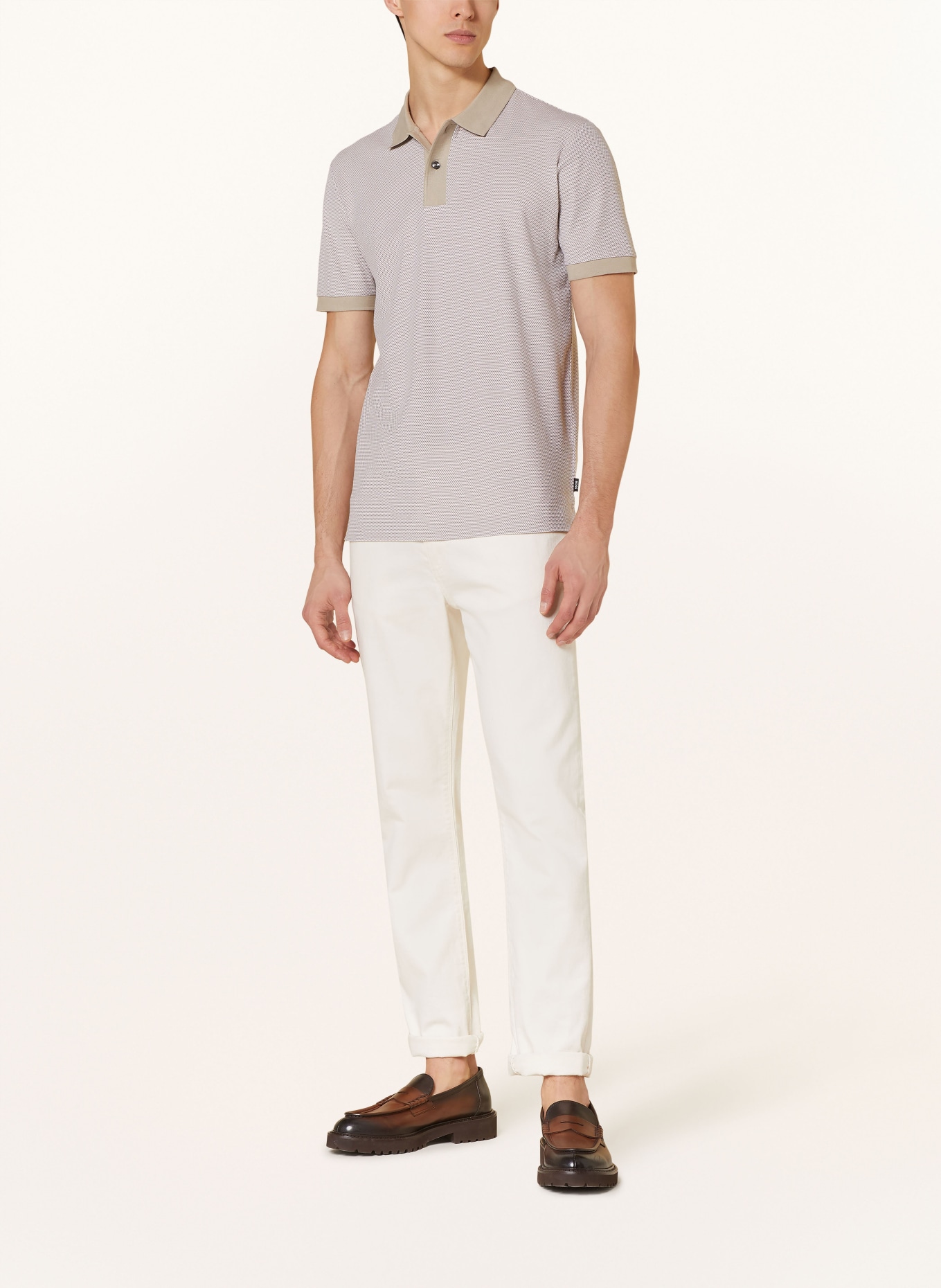 BOSS Piqué-Poloshirt PHILLIPSON Slim Fit, Farbe: BEIGE (Bild 2)