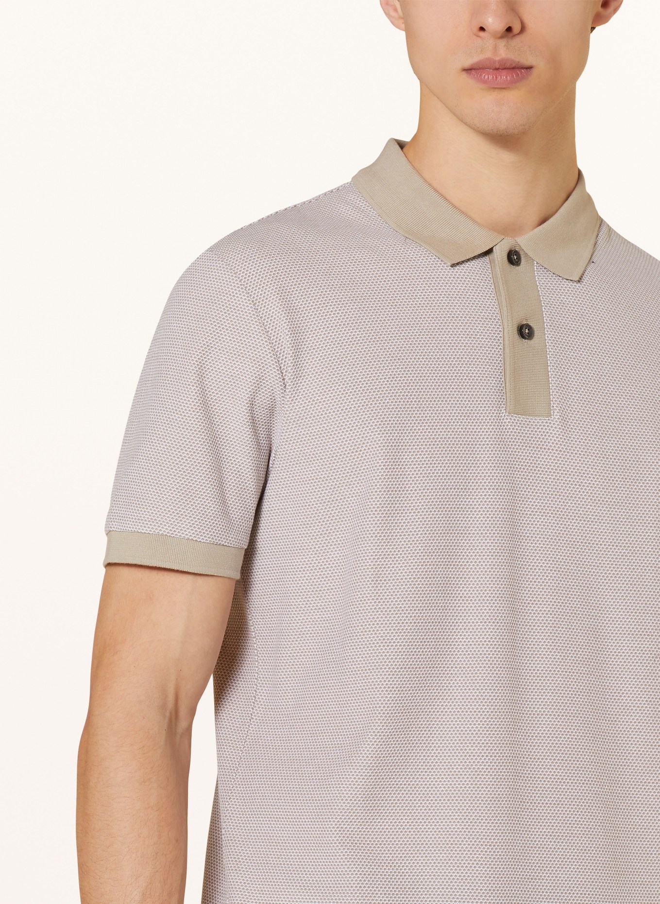 BOSS Piqué-Poloshirt PHILLIPSON Slim Fit, Farbe: BEIGE (Bild 4)