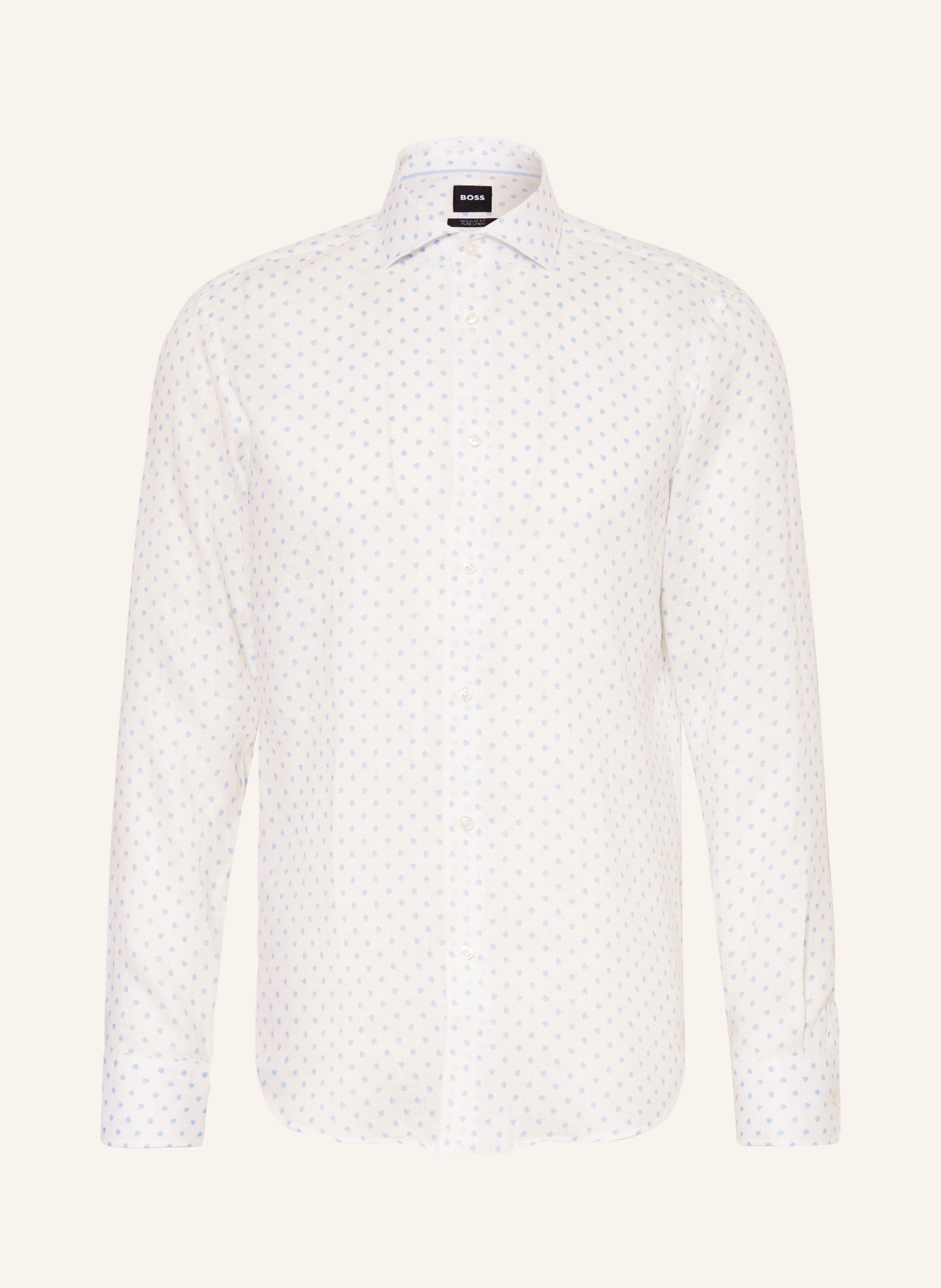 BOSS Linen shirt JOE regular fit, Color: WHITE/ LIGHT BLUE (Image 1)