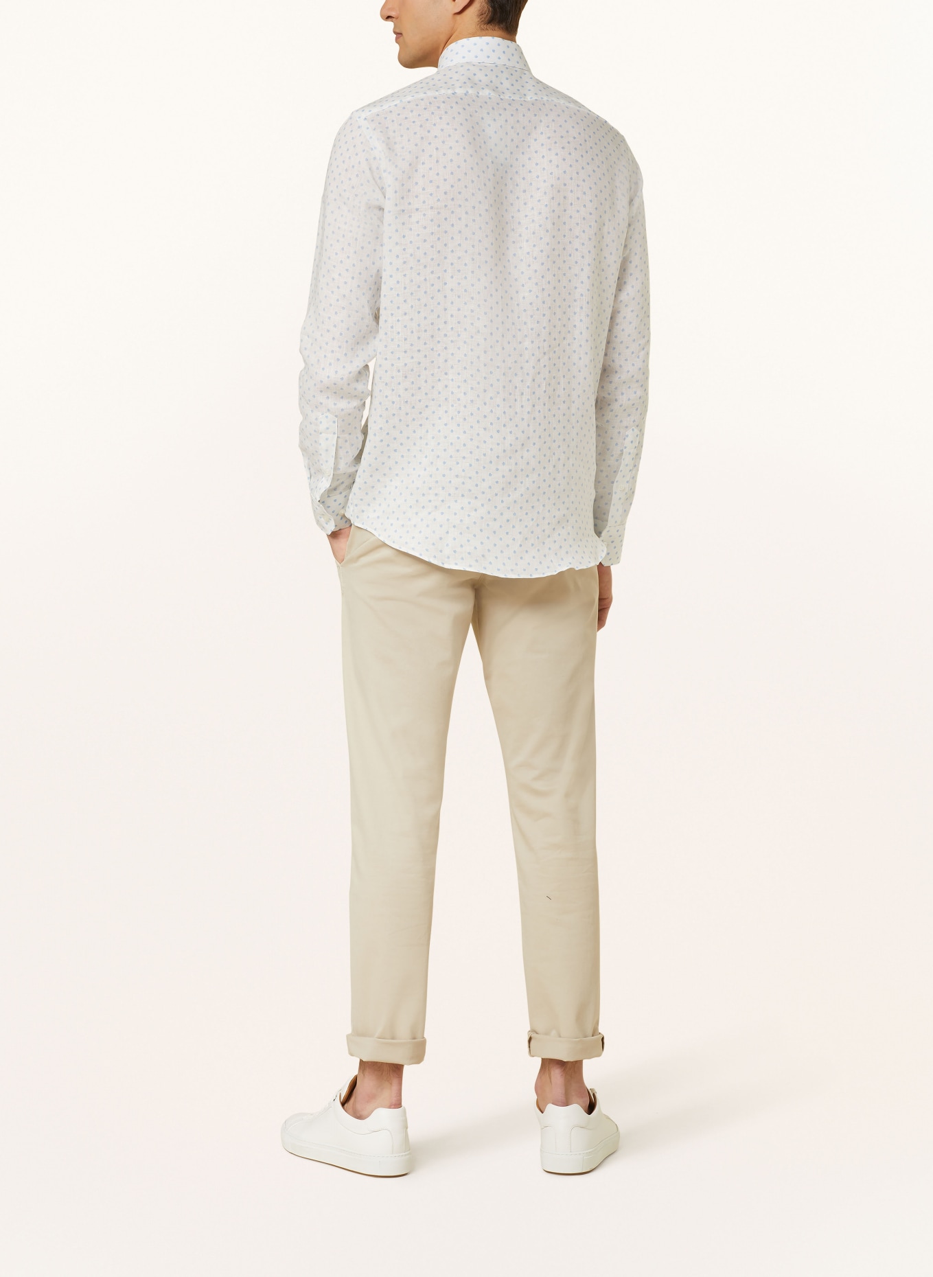 BOSS Linen shirt JOE regular fit, Color: WHITE/ LIGHT BLUE (Image 3)