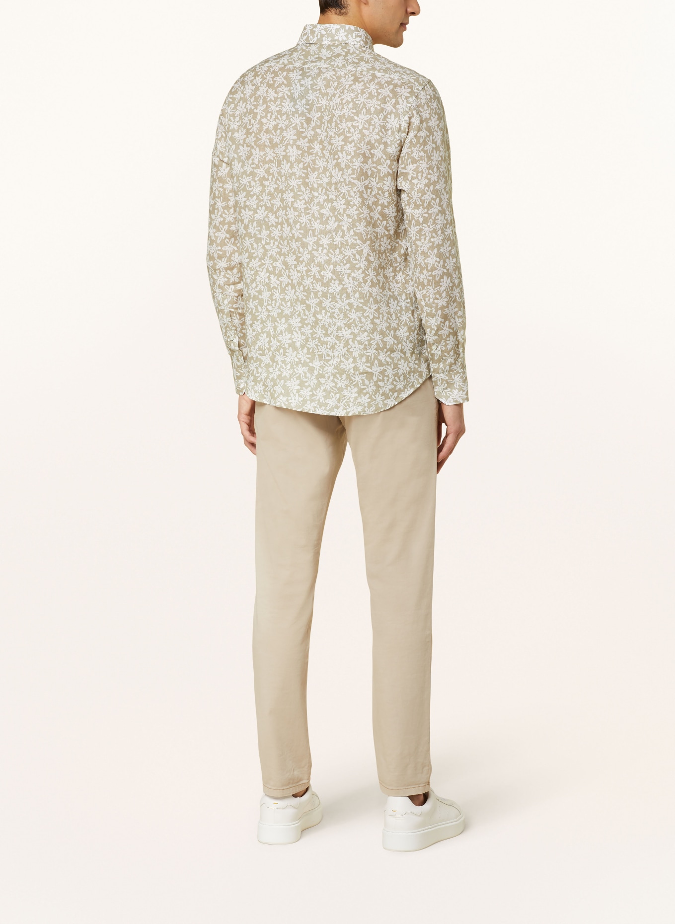 BOSS Linen shirt JOE regular fit, Color: BEIGE/ WHITE (Image 3)