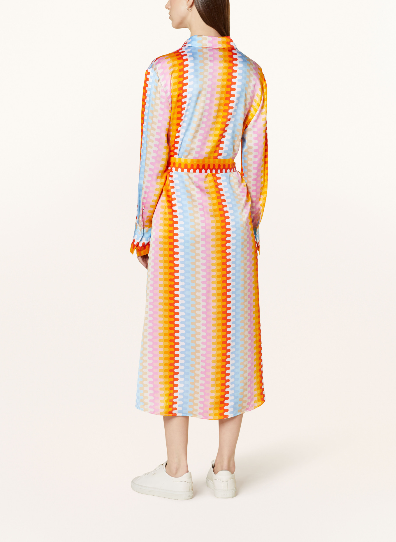 HERZEN'S ANGELEGENHEIT Košilové šaty z hedvábí, Barva: TMAVĚ ŽLUTÁ/ ORANŽOVÁ/ ČERVENÁ (Obrázek 3)