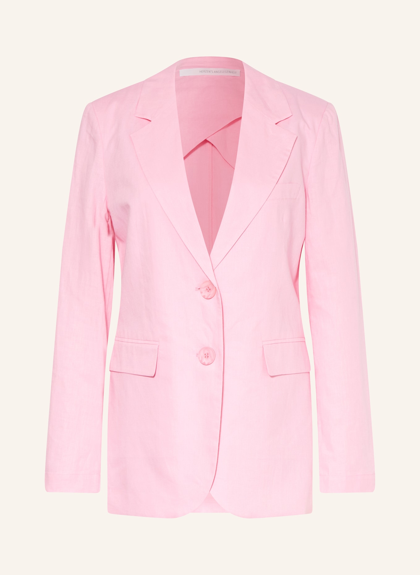 HERZEN'S ANGELEGENHEIT Blazer mit Leinen, Farbe: ROSA (Bild 1)