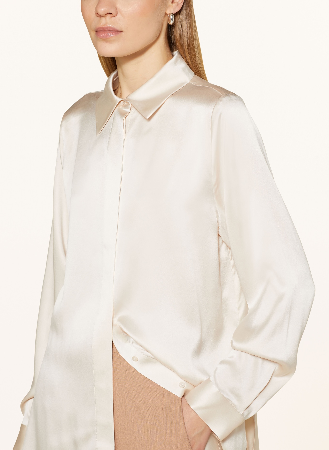 HERZEN'S ANGELEGENHEIT Shirt blouse in silk, Color: CREAM (Image 4)