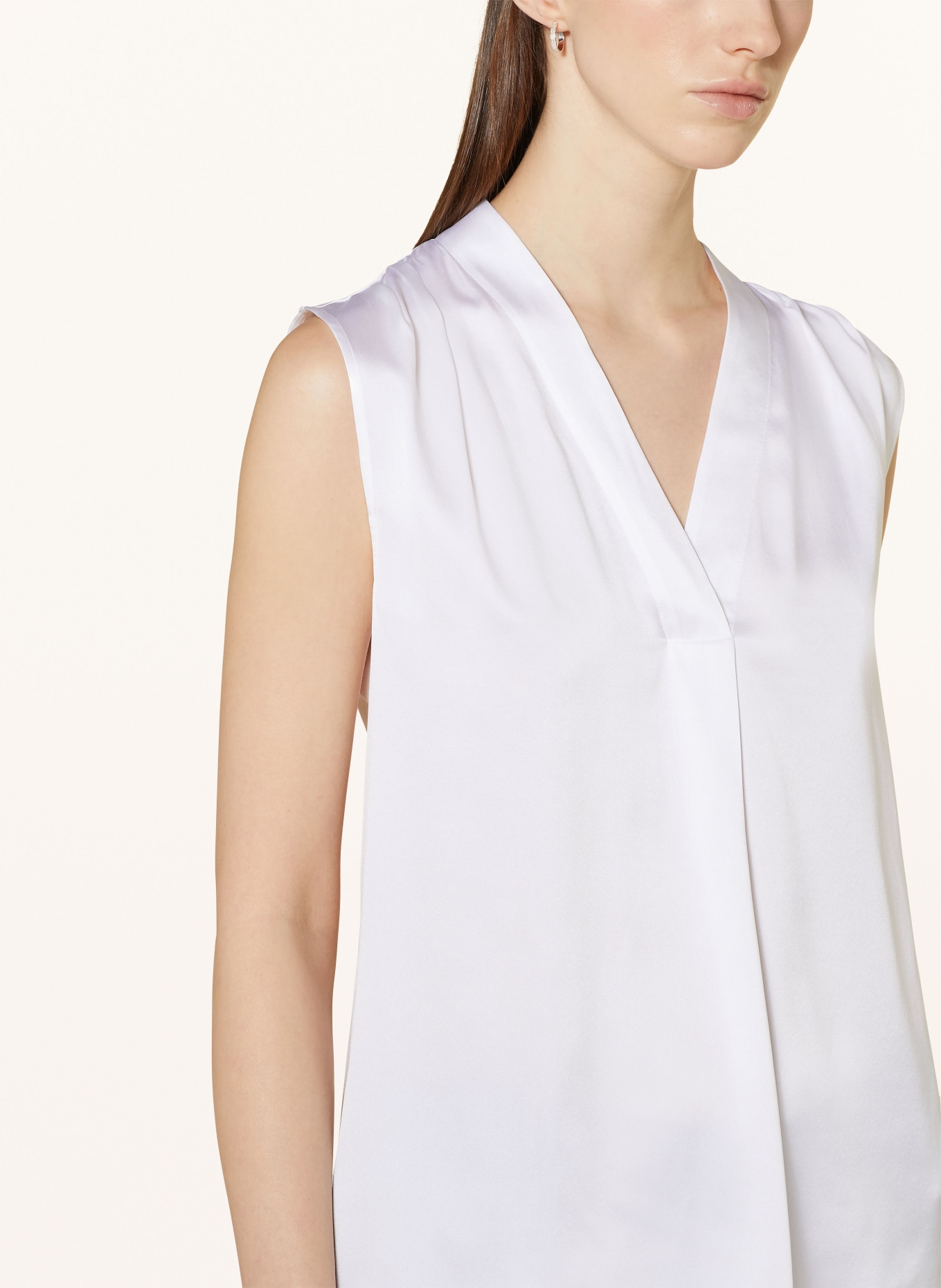 HERZEN'S ANGELEGENHEIT Blouse top made of silk, Color: WHITE (Image 4)