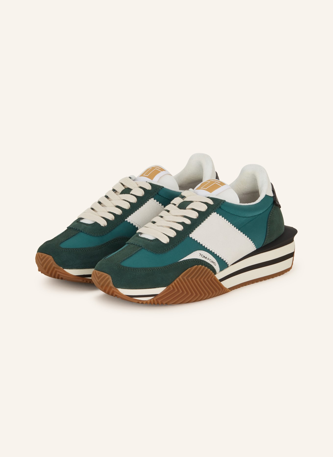 TOM FORD Sneakers JAMES, Color: GREEN/ WHITE (Image 1)