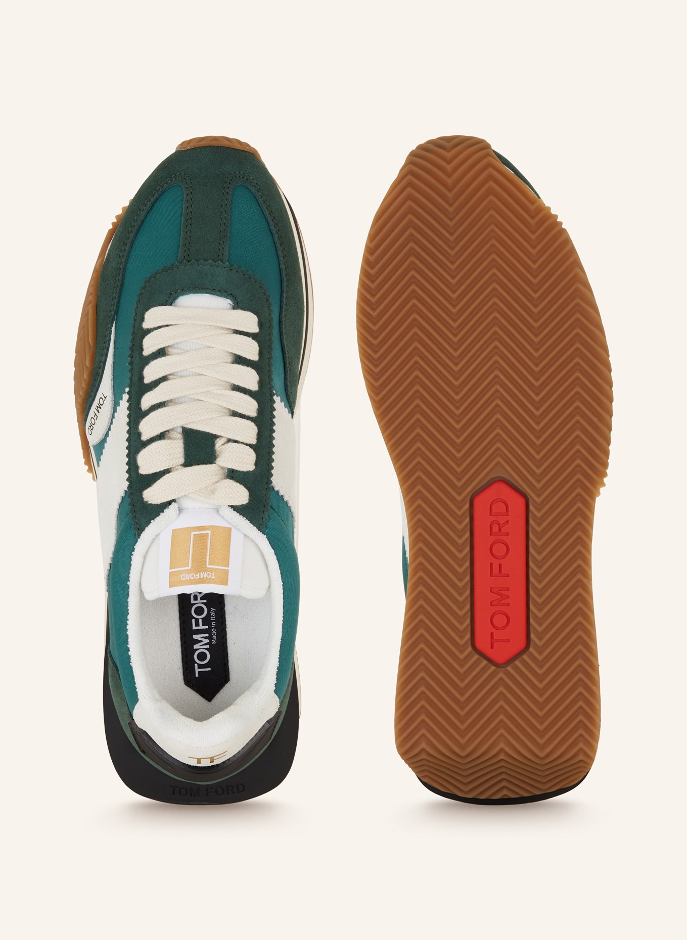 TOM FORD Sneakers JAMES, Color: GREEN/ WHITE (Image 5)