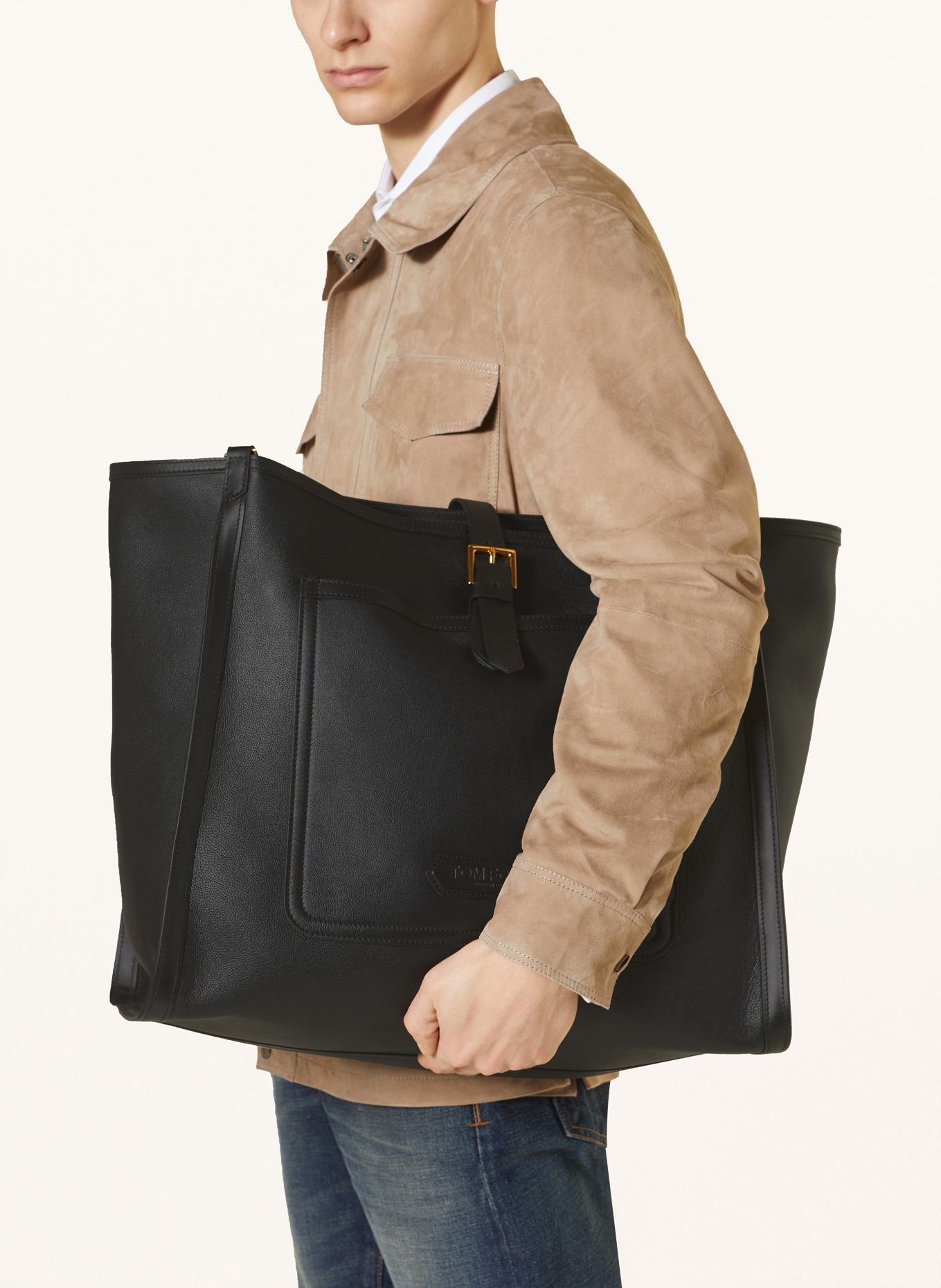 TOM FORD Shopper with pouch, Color: BLACK (Image 4)