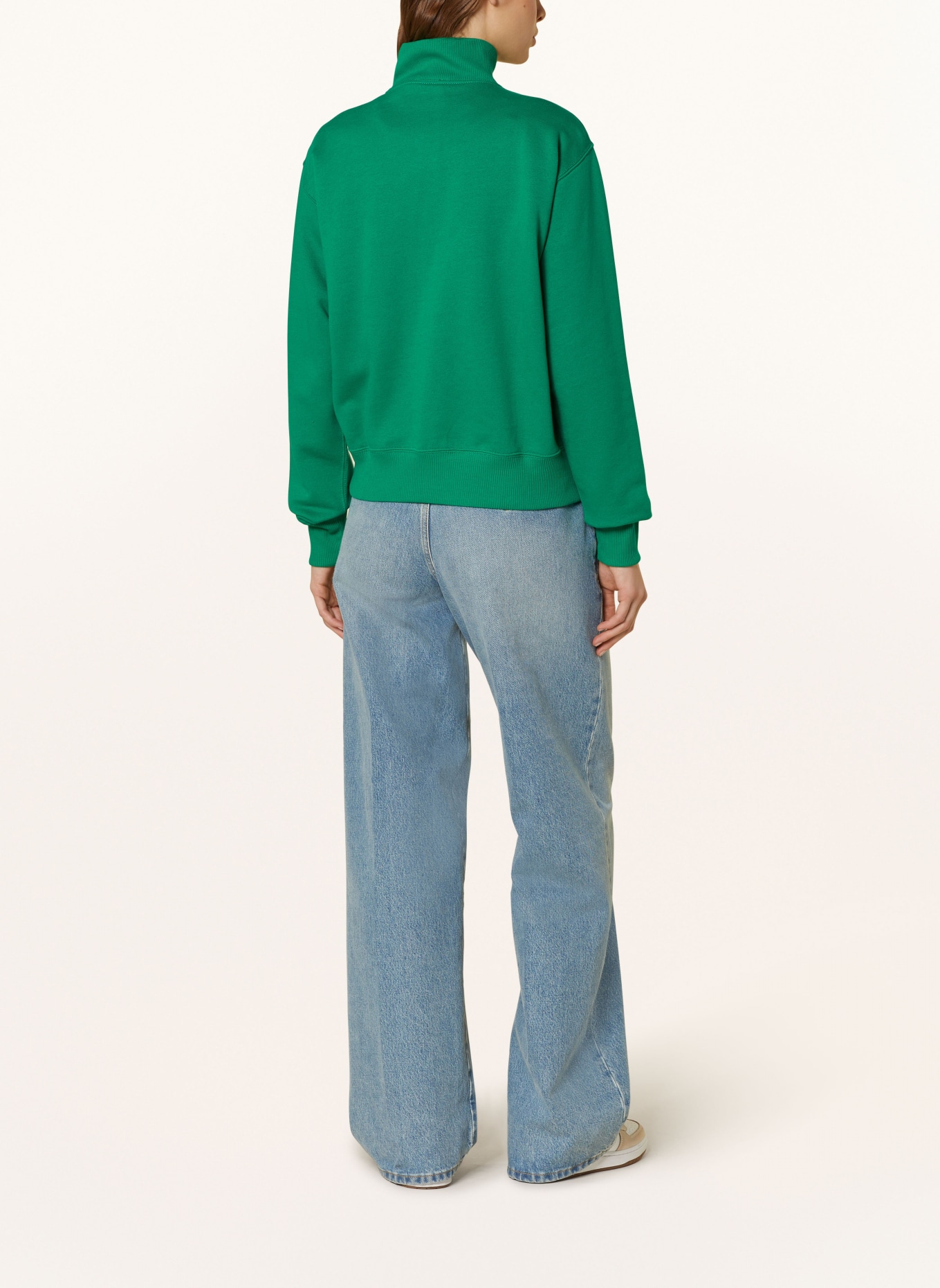 POLO RALPH LAUREN Half-zip sweater in sweatshirt fabric, Color: GREEN (Image 3)