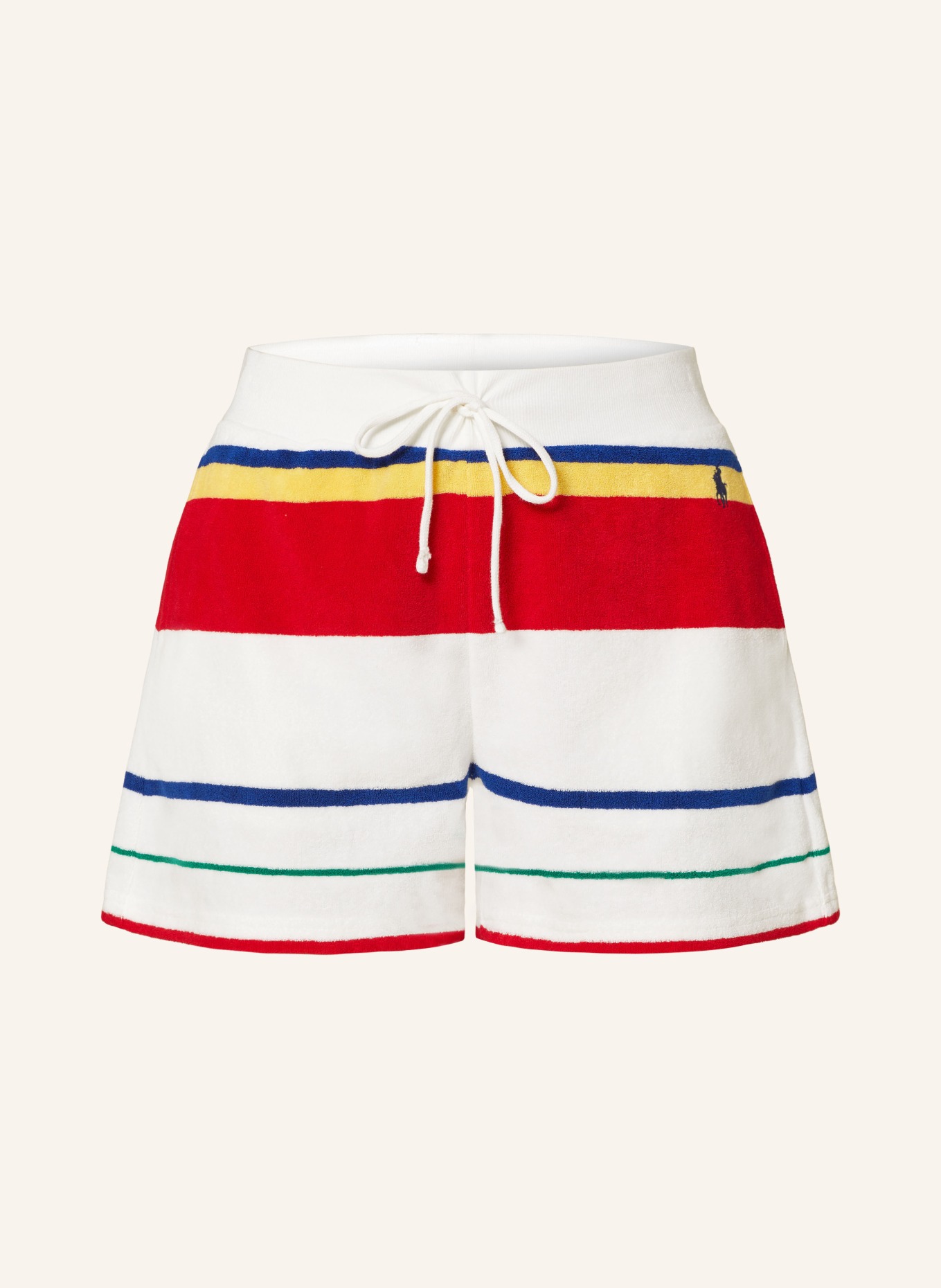 POLO RALPH LAUREN Terry cloth shorts, Color: WHITE/ RED/ DARK BLUE (Image 1)