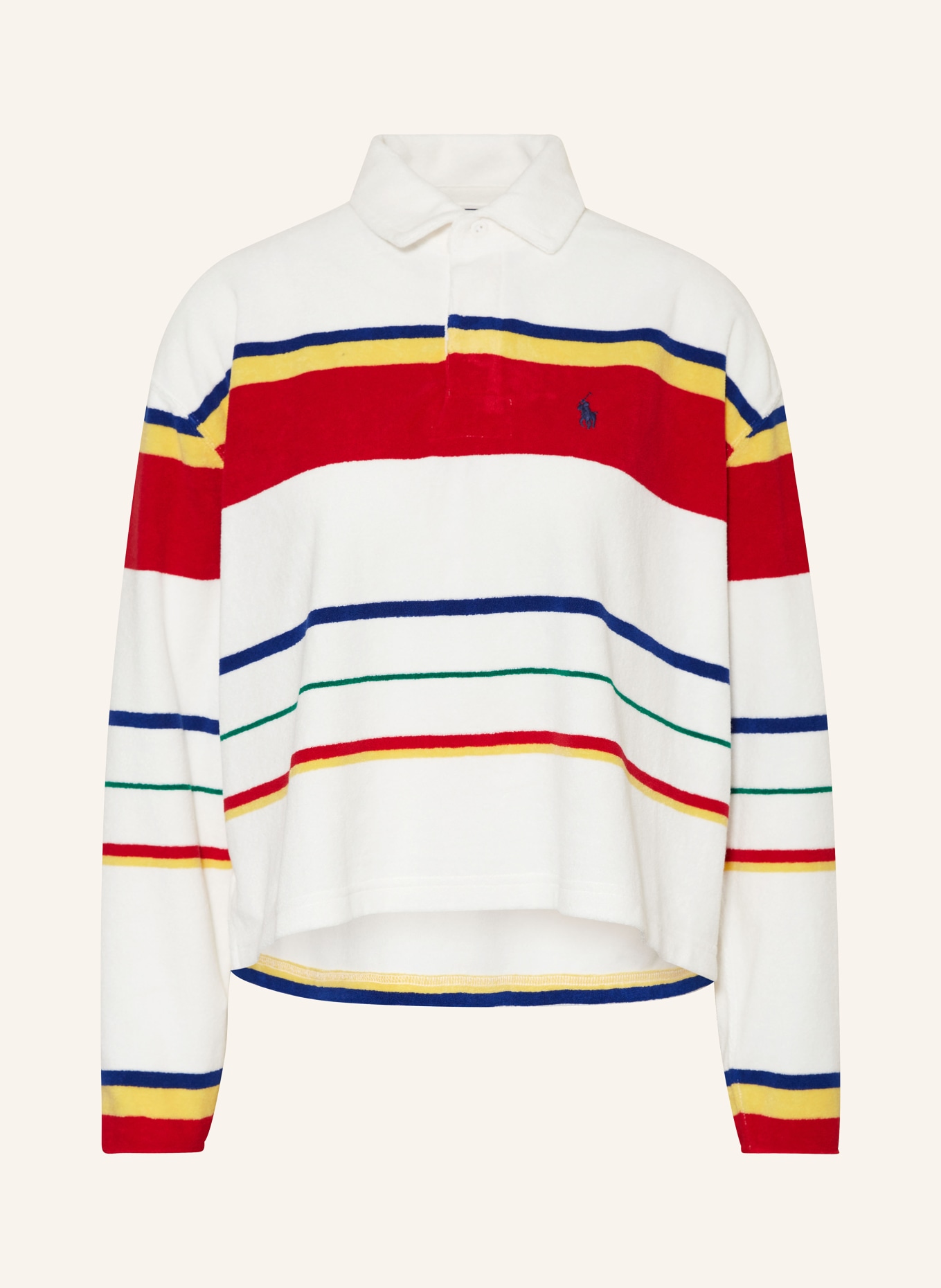 POLO RALPH LAUREN Terry cloth polo shirt, Color: WHITE/ RED/ YELLOW (Image 1)