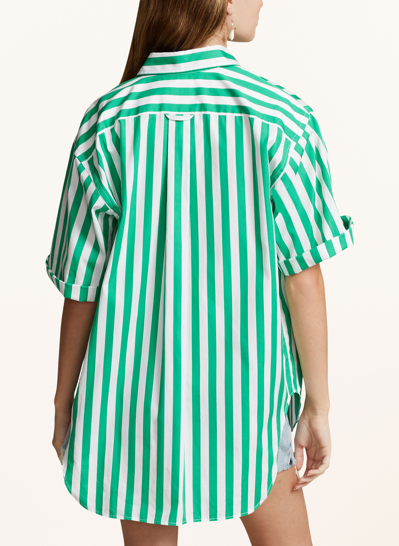POLO RALPH LAUREN Shirt blouse, Color: GREEN/ WHITE (Image 3)