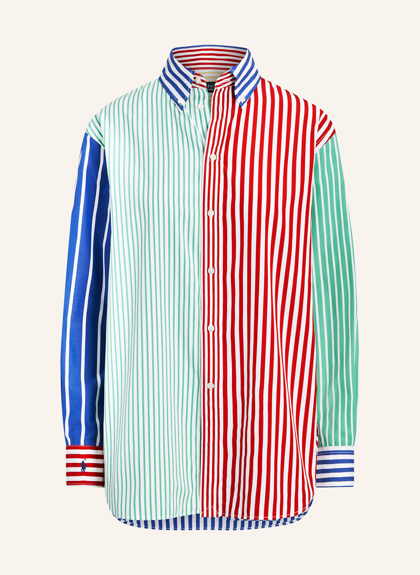 POLO RALPH LAUREN Shirt blouse, Color: BLUE/ GREEN/ RED (Image 1)
