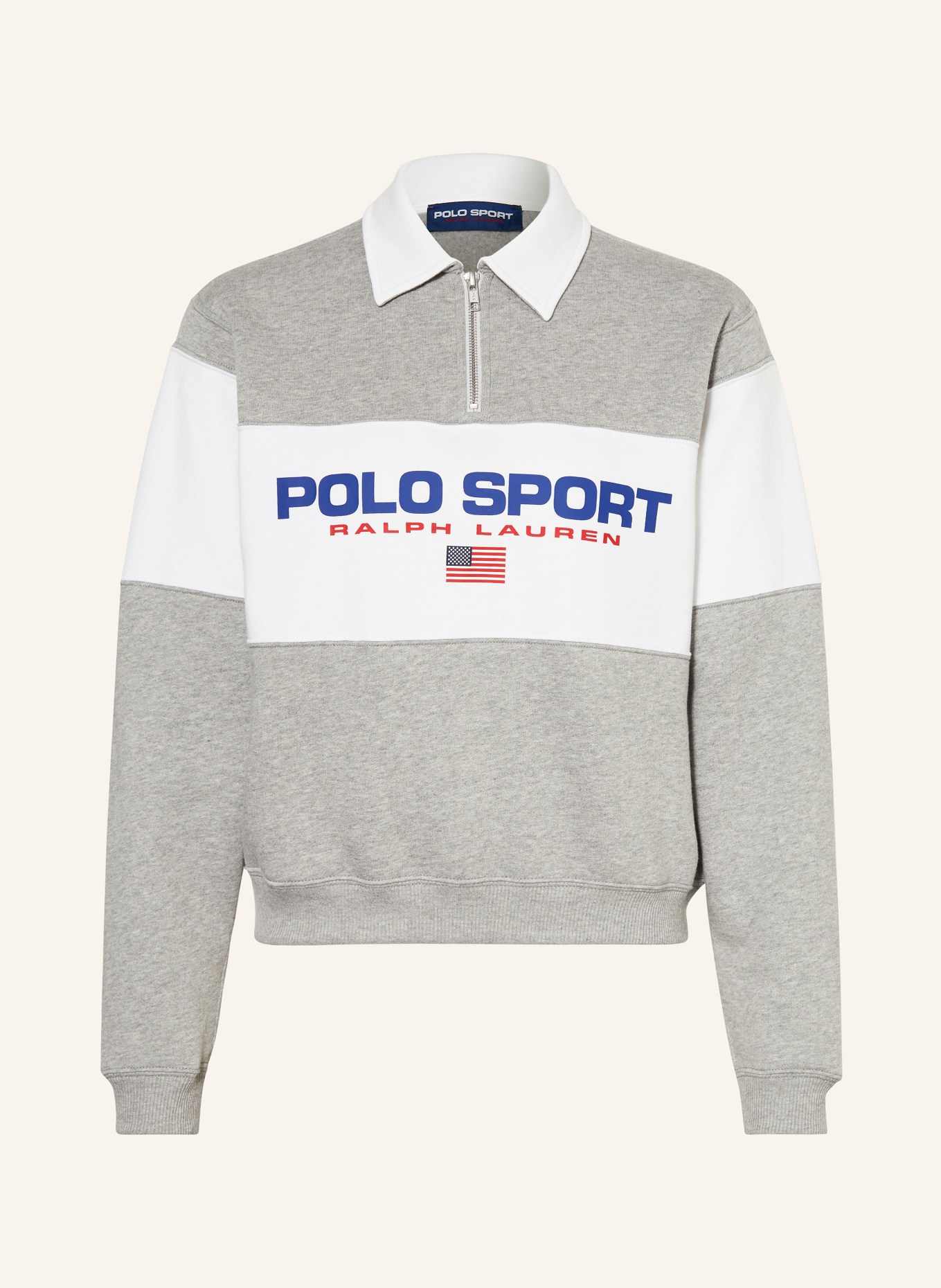 POLO SPORT Sweatshirt, Color: GRAY/ WHITE (Image 1)