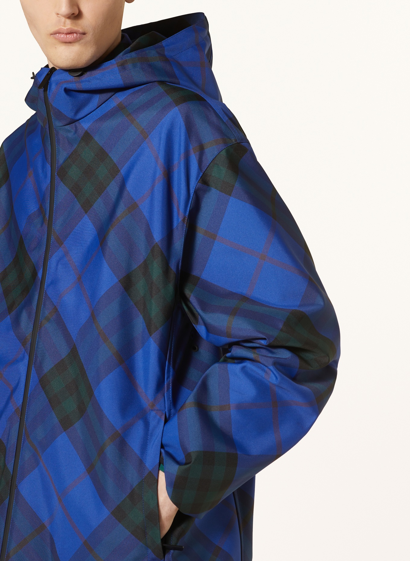 BURBERRY Jacket, Color: DARK BLUE/ BLUE/ GREEN (Image 5)