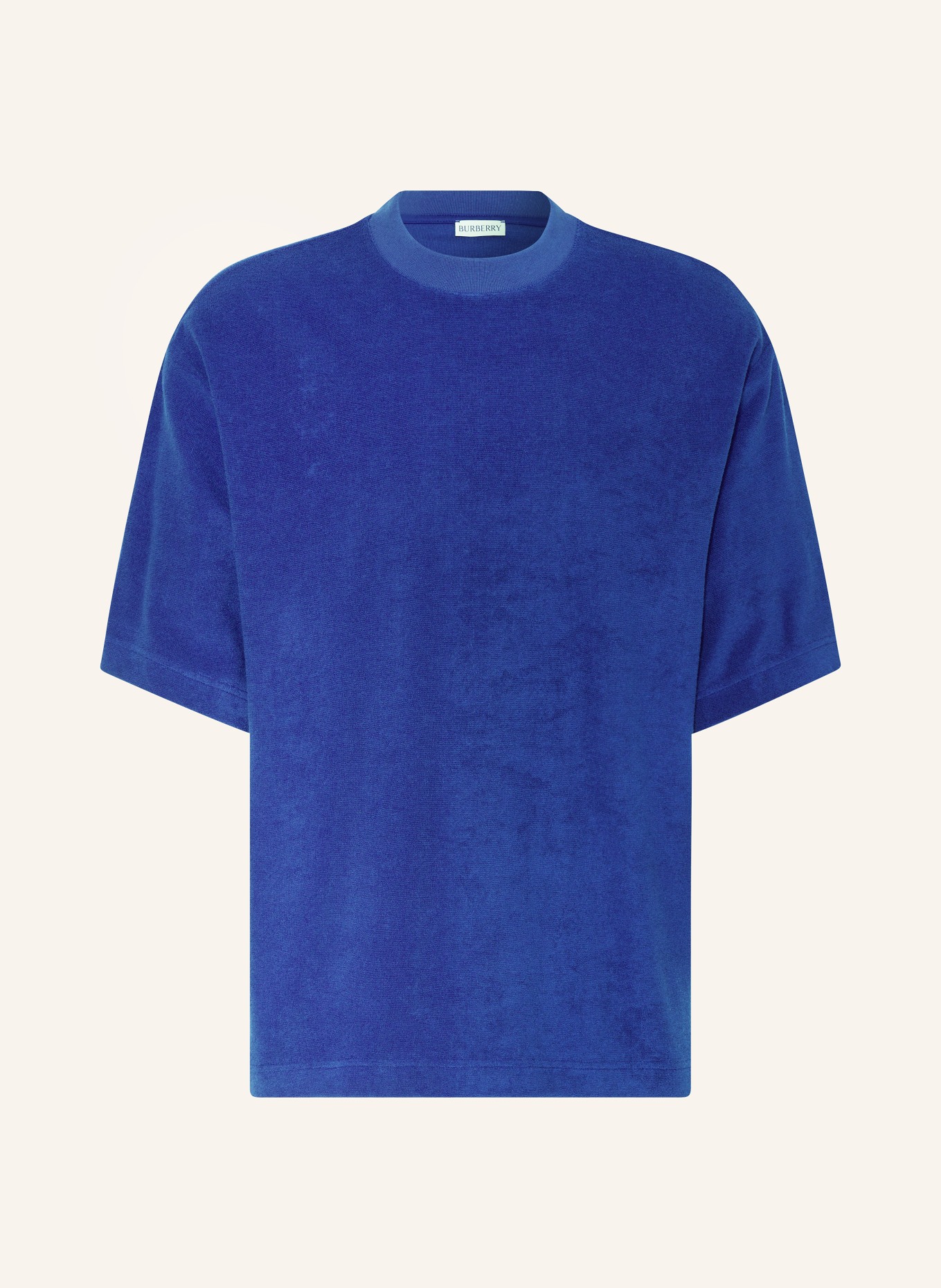 BURBERRY Oversized shirt in terry cloth, Color: BLUE (Image 1)