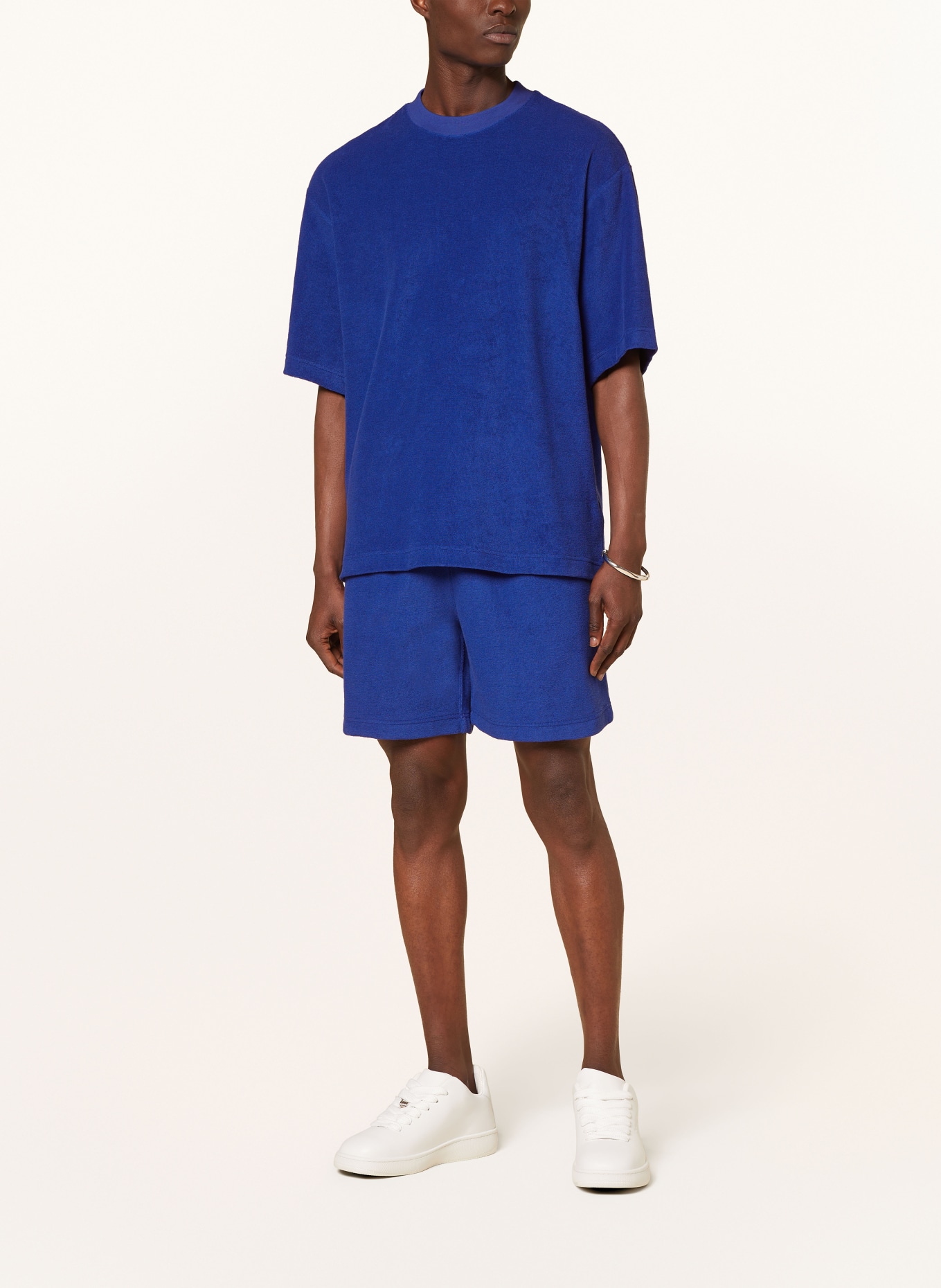 BURBERRY Oversized shirt in terry cloth, Color: BLUE (Image 2)
