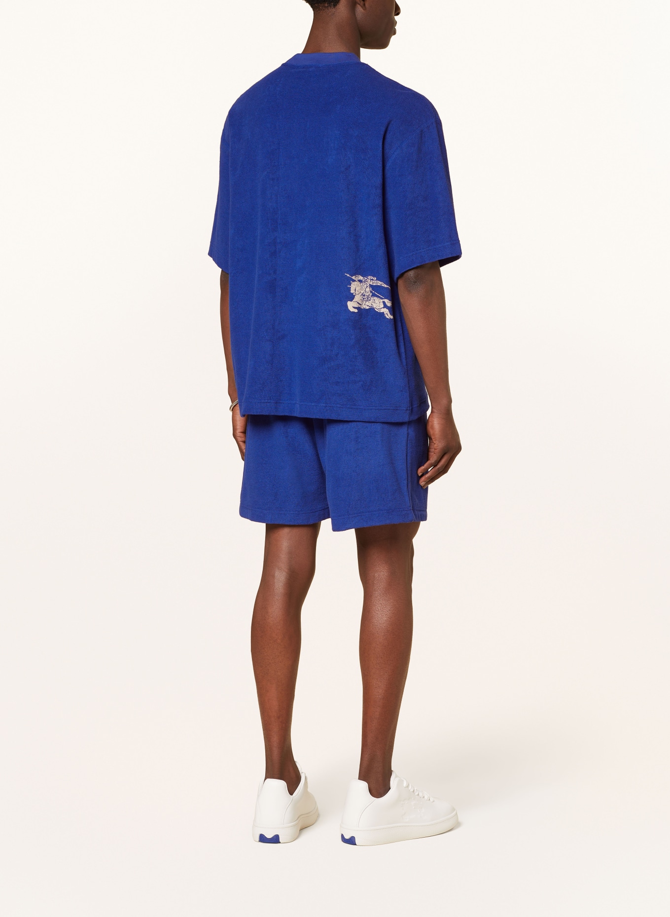 BURBERRY Oversized shirt in terry cloth, Color: BLUE (Image 3)