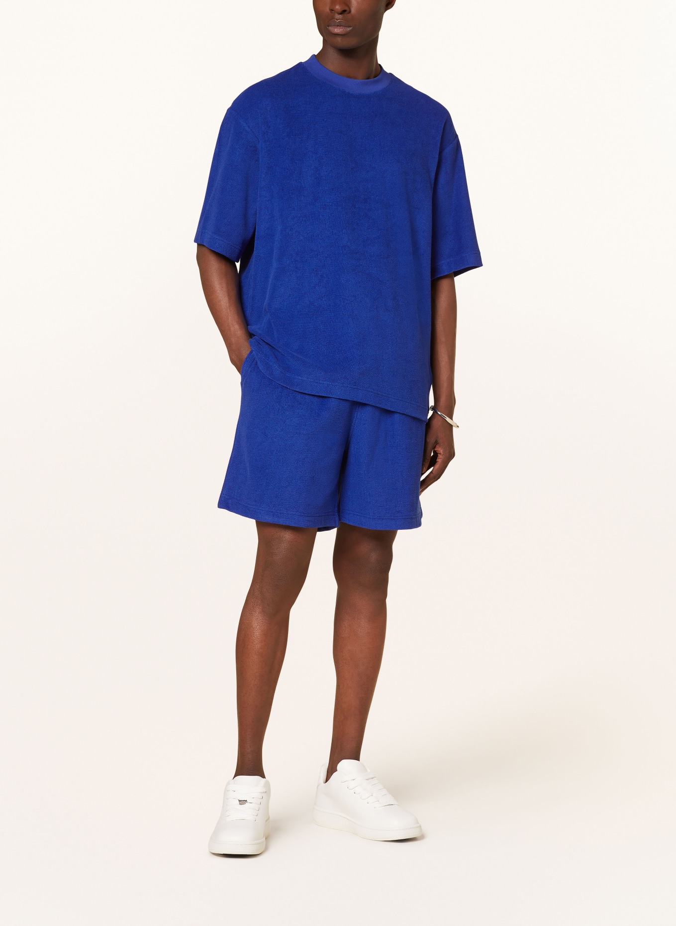 BURBERRY Terry cloth shorts, Color: BLUE (Image 2)