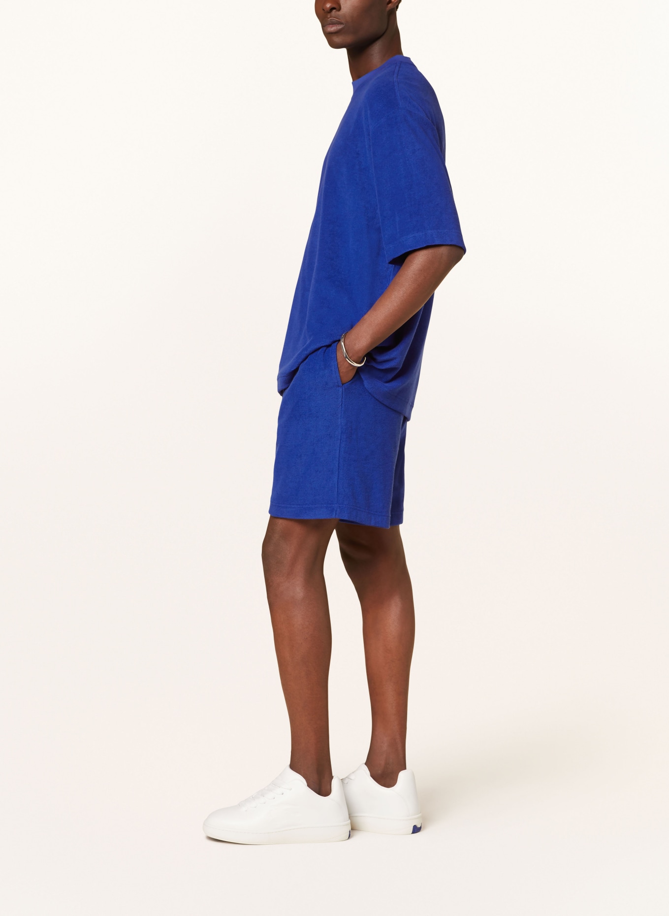 BURBERRY Terry cloth shorts, Color: BLUE (Image 4)
