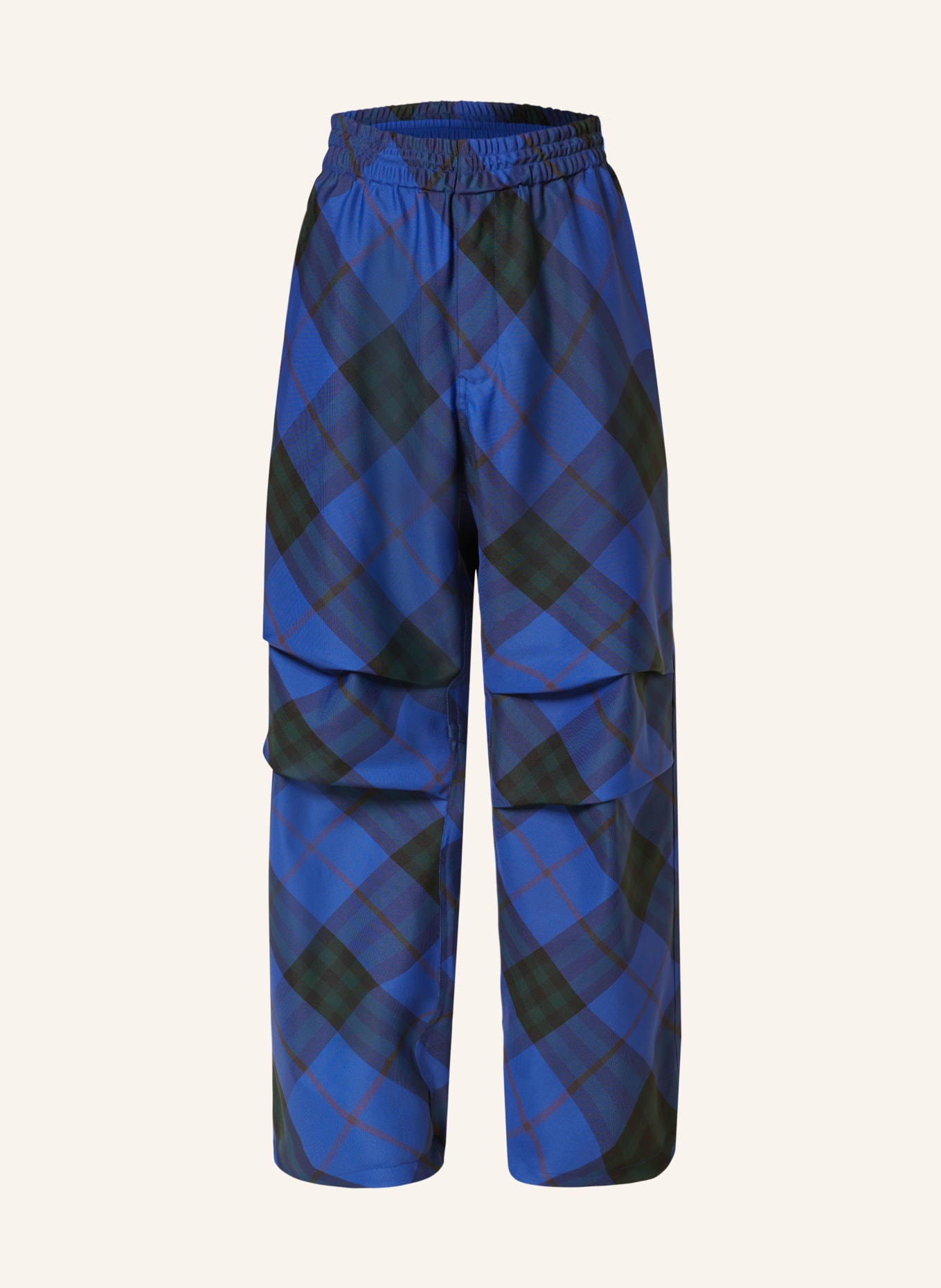 BURBERRY Track pants, Color: BLUE/ DARK GREEN (Image 1)
