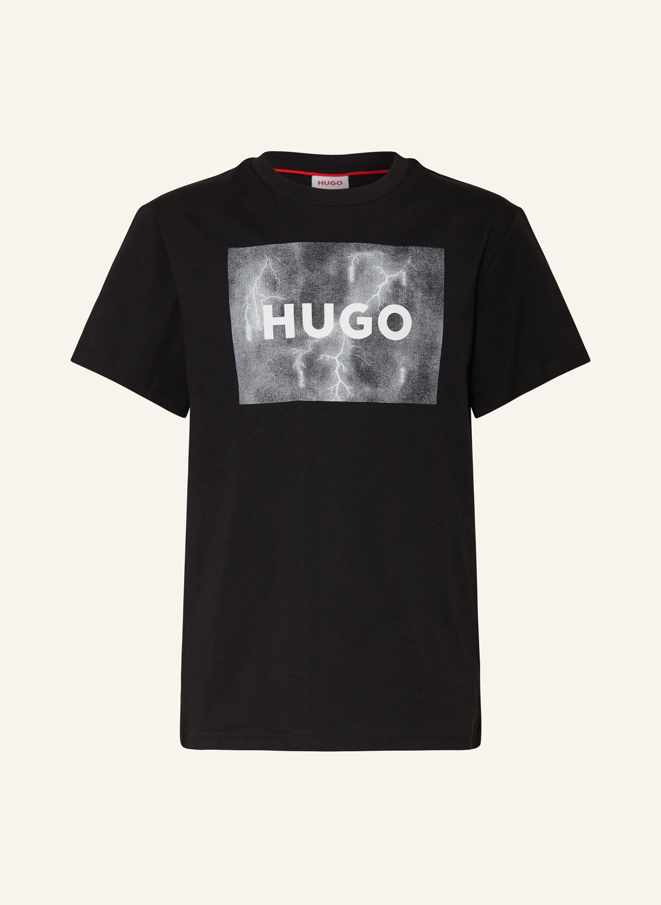 HUGO T-shirt WETTER, Kolor: CZARNY (Obrazek 1)