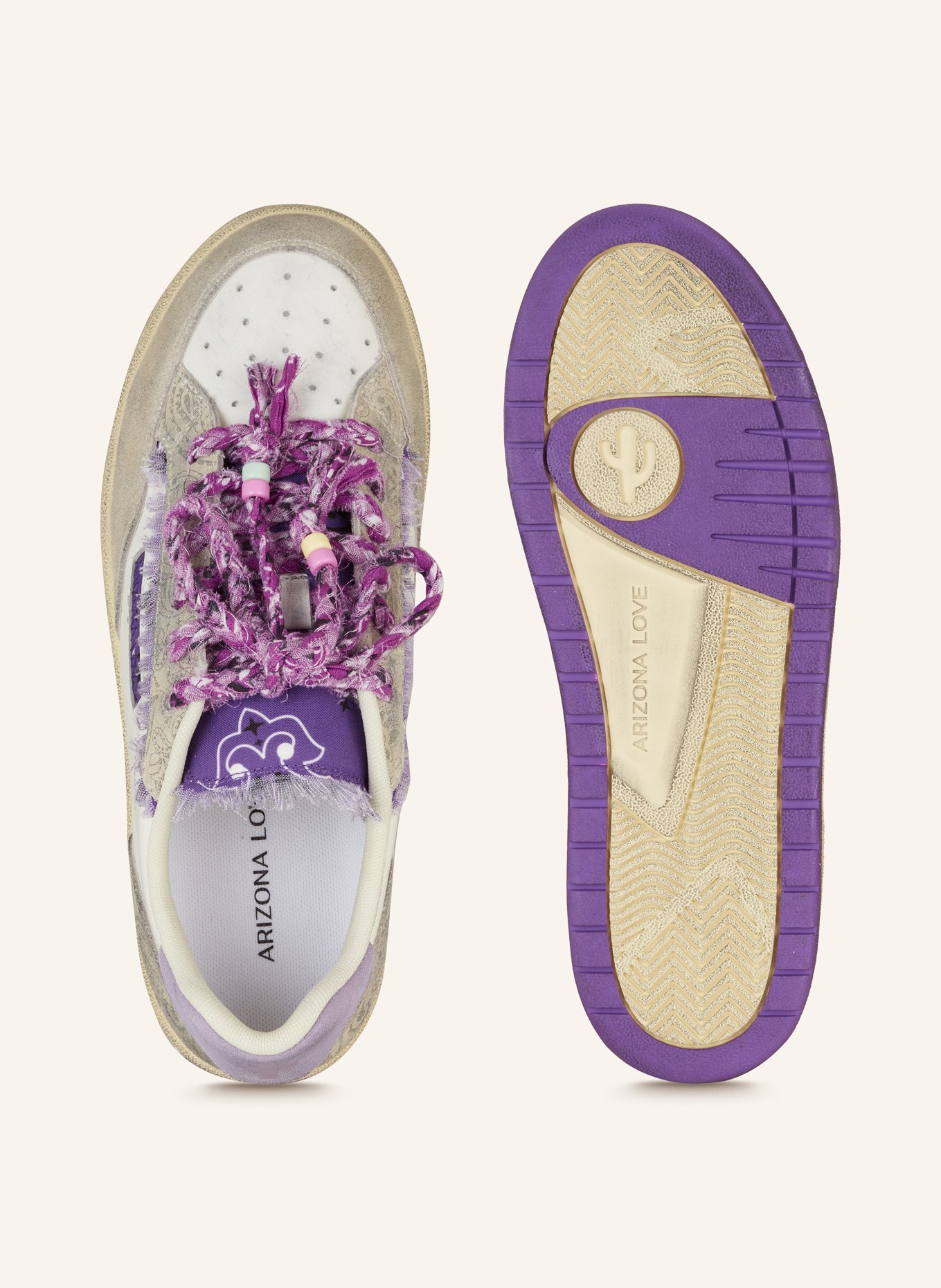 ARIZONA LOVE Sneaker: WEISS / LILA / HELLGRAU