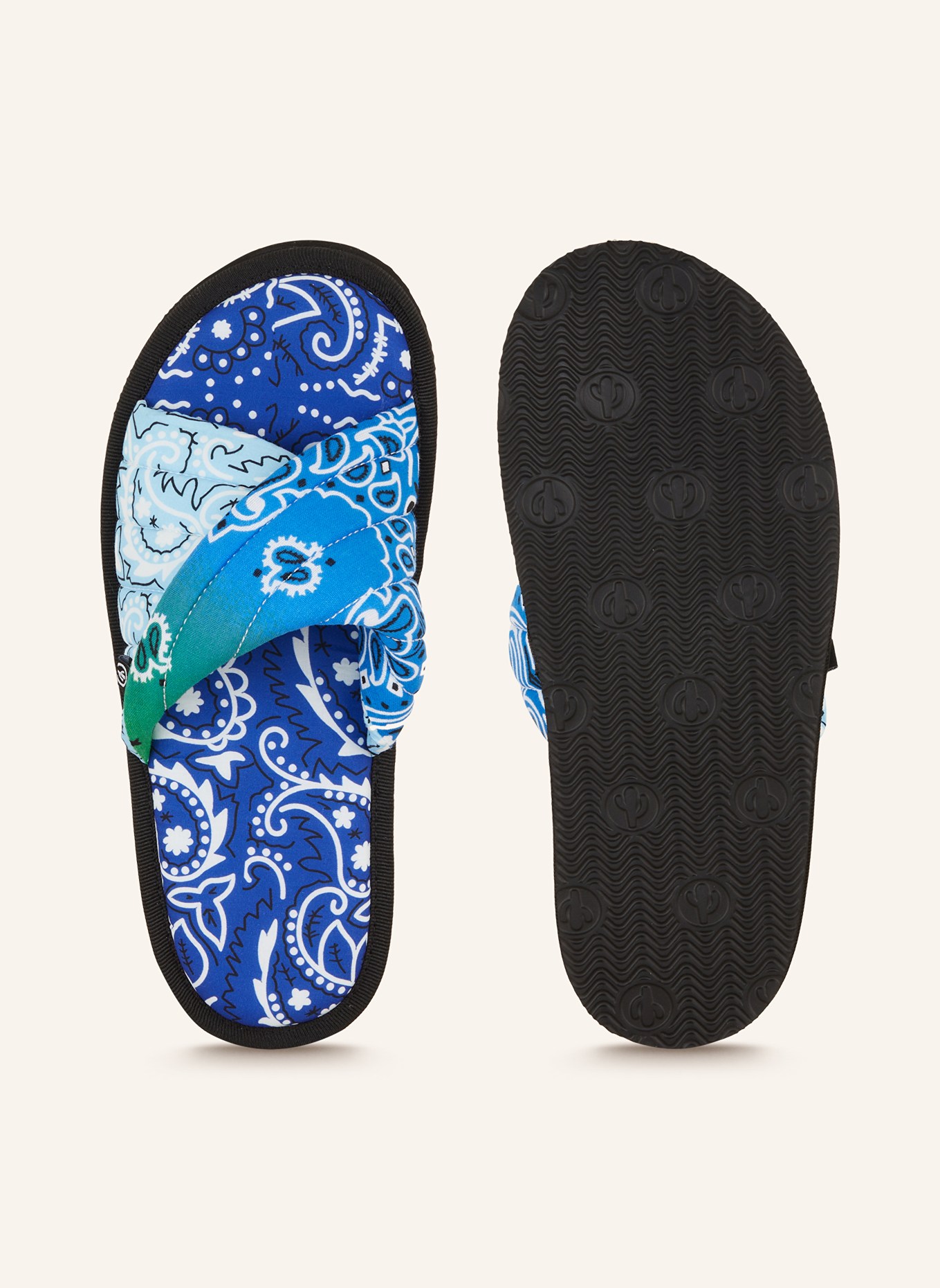 ARIZONA LOVE Pantoletten VEGAS: BLAU / GRÜN