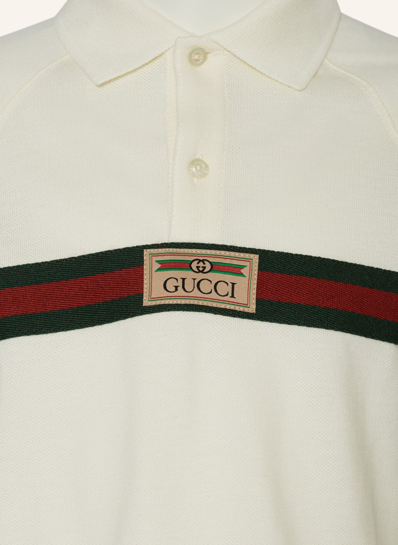 GUCCI Piqué-Poloshirt, Farbe: ECRU (Bild 3)