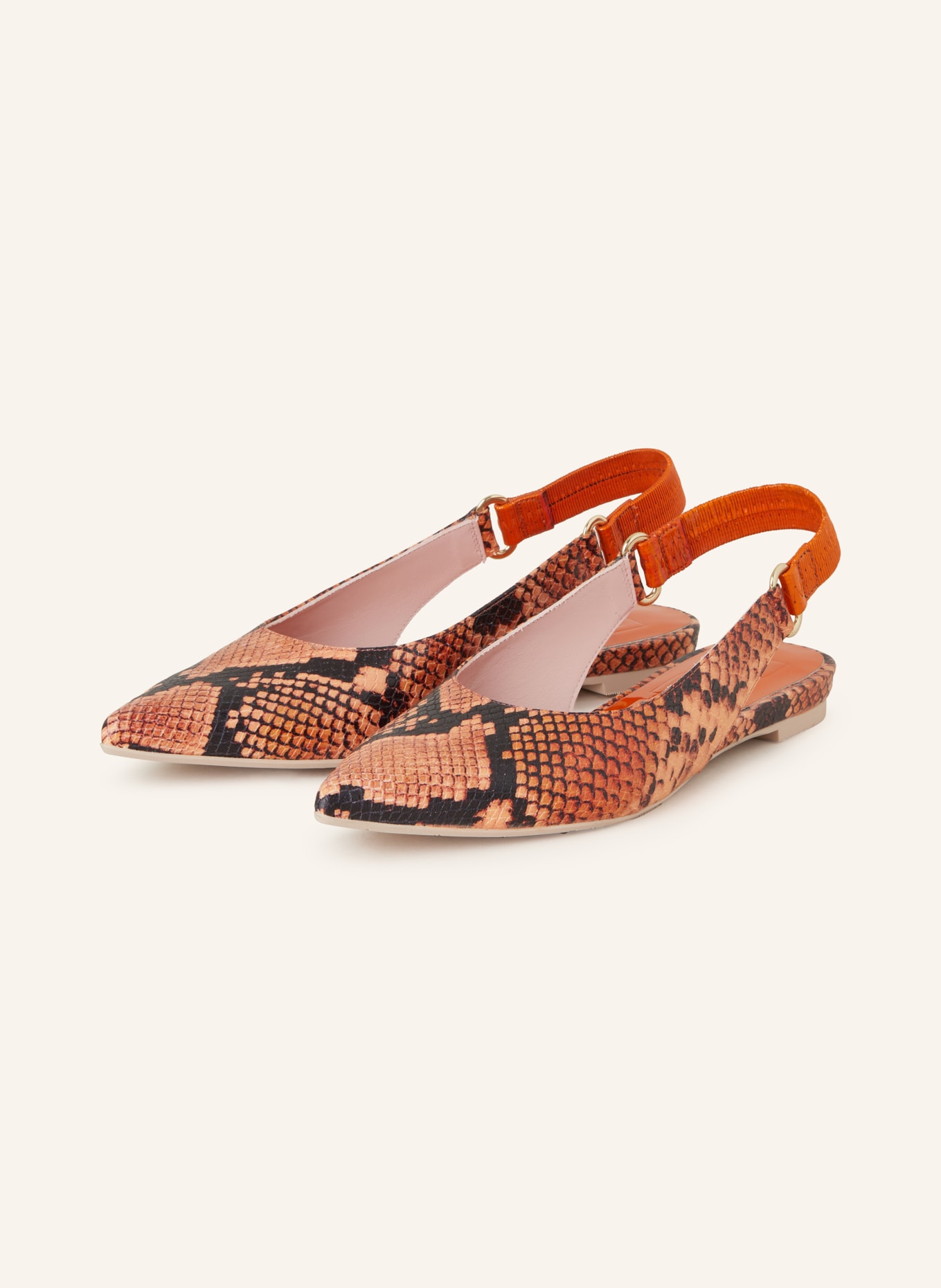 ras Slingback ballerinas TRIPPY, Color: ORANGE/ BLACK (Image 1)