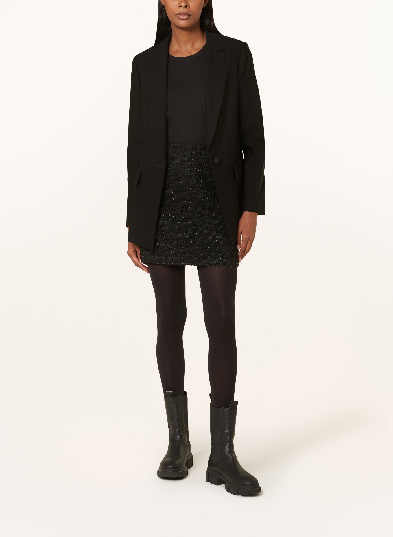 OPUS Tweed skirt RAVENNA, Color: BLACK (Image 2)