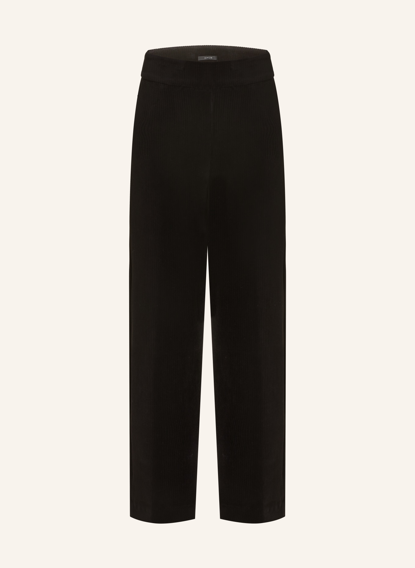 OPUS Wide leg trousers MOHNI made of corduroy, Color: BLACK (Image 1)