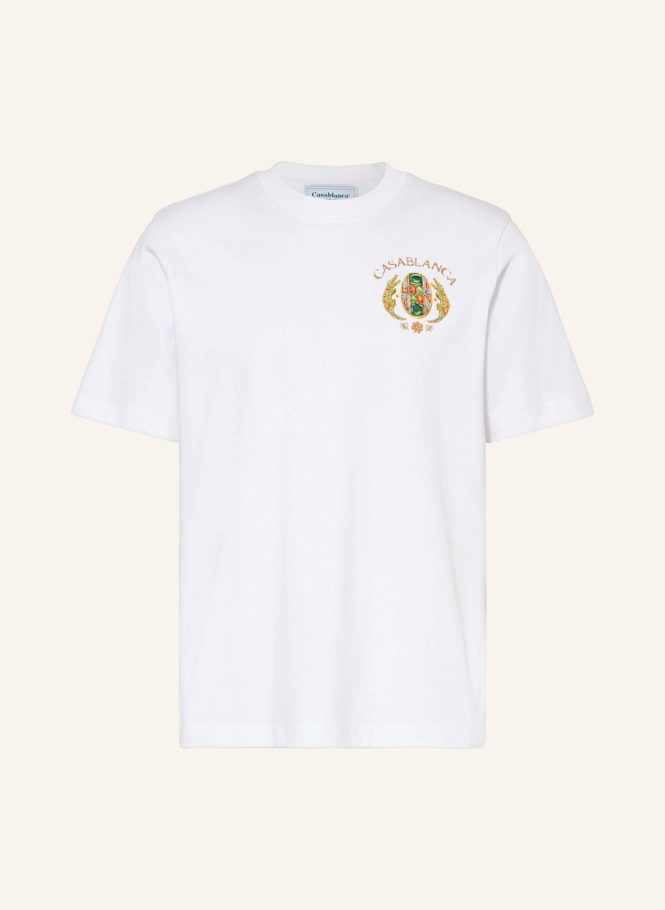 Casablanca T-shirt JOYAUX D'AFRIQUE, Color: WHITE/ DARK YELLOW (Image 1)