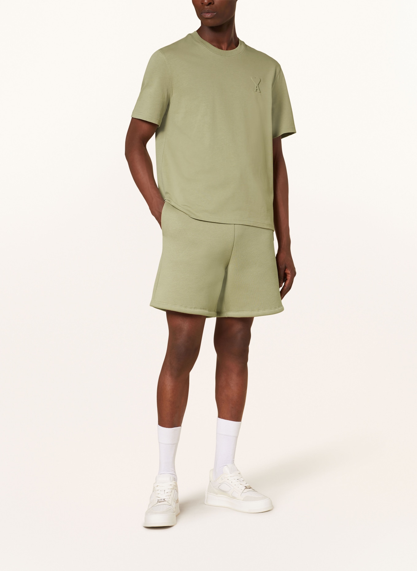 AMI PARIS Sweat shorts, Color: BEIGE (Image 2)