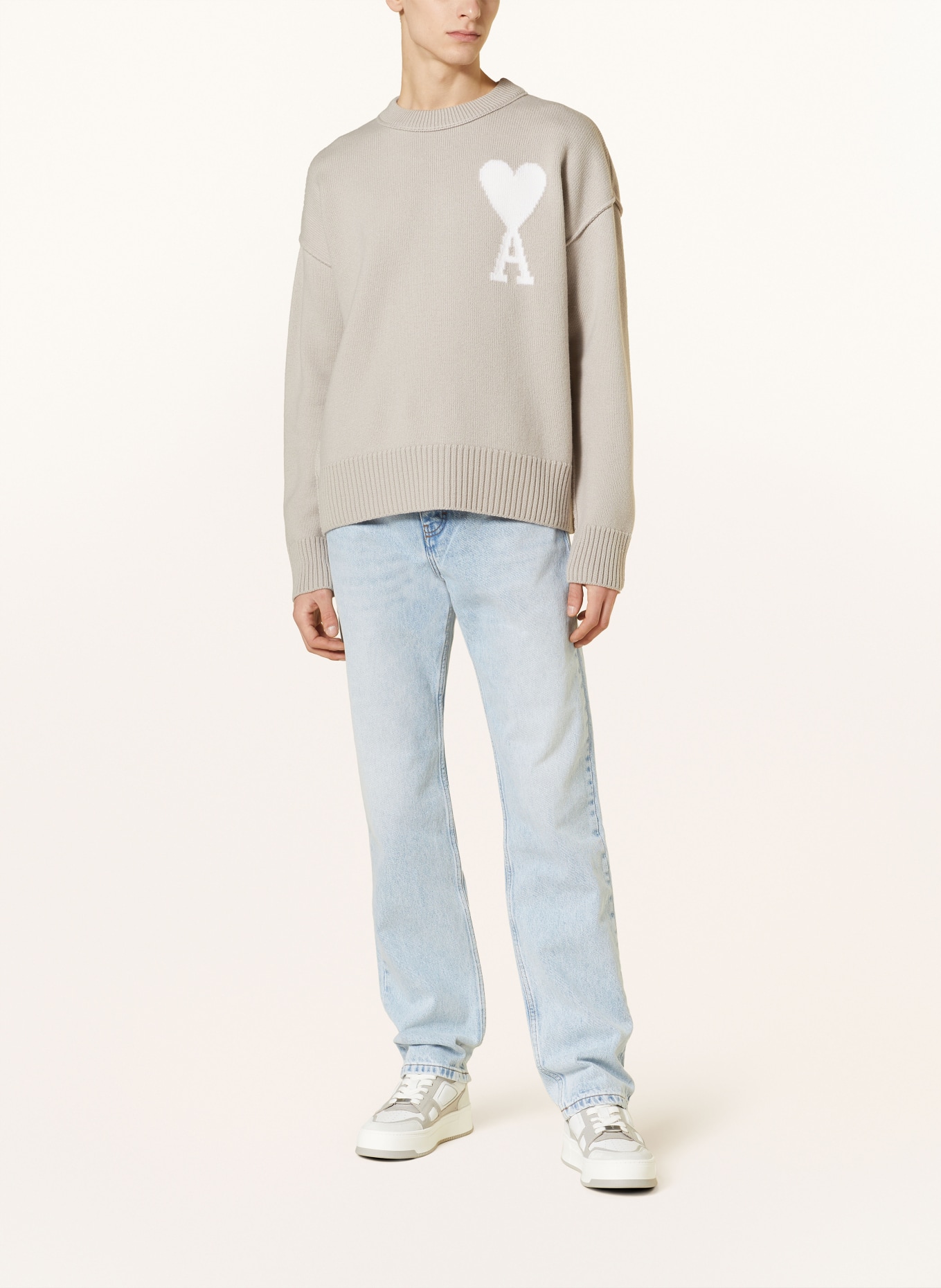 AMI PARIS Sweater, Color: BEIGE/ WHITE (Image 2)