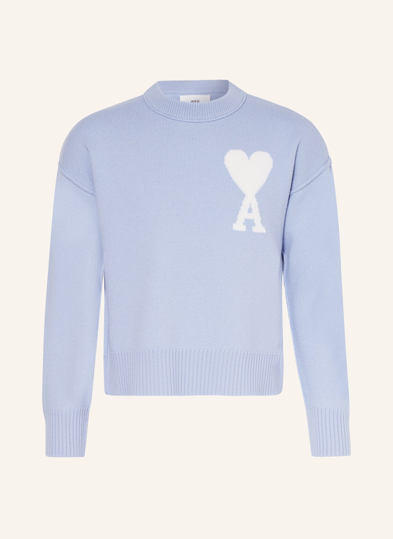 AMI PARIS Sweater, Color: LIGHT BLUE/ ECRU (Image 1)