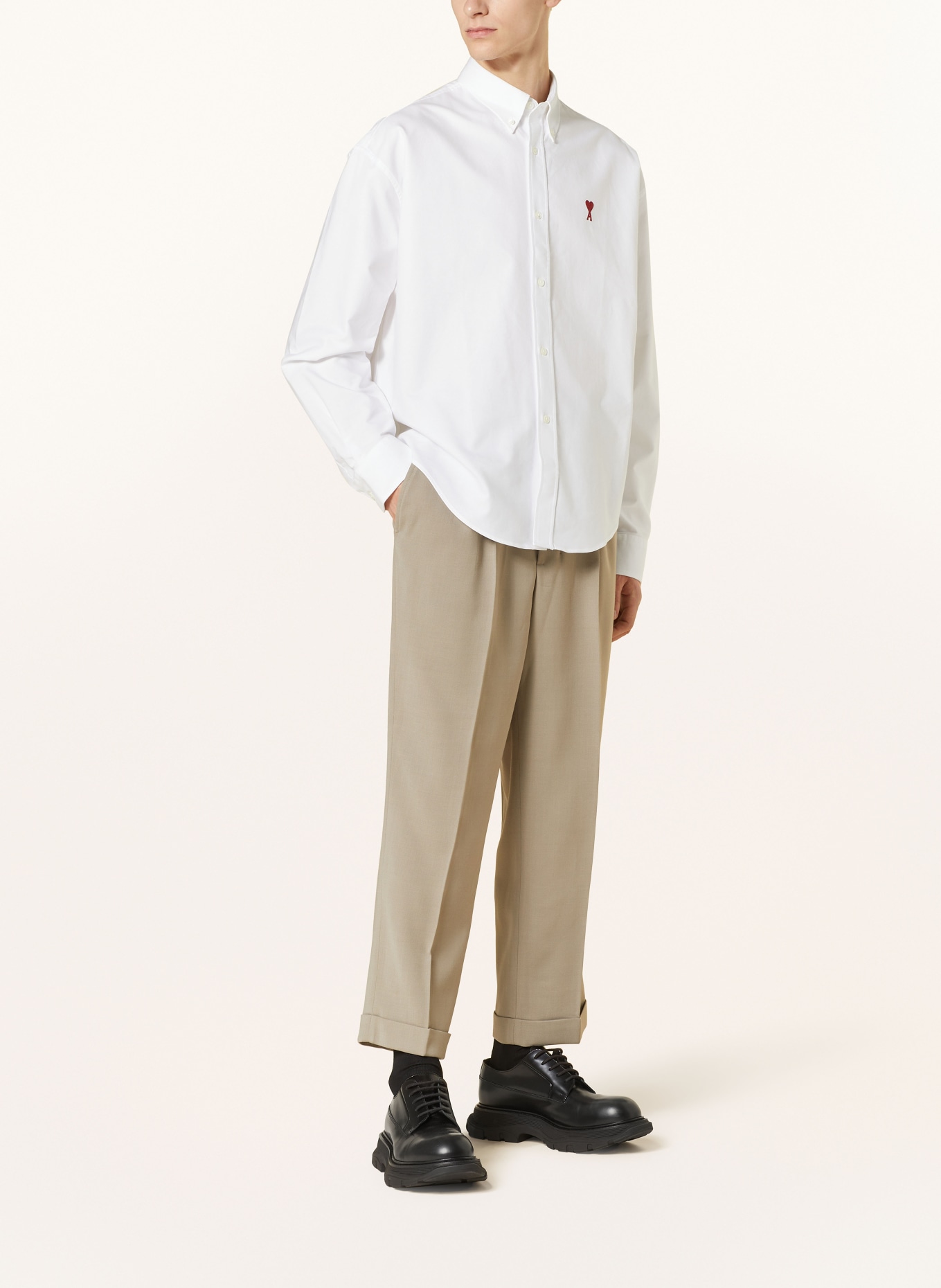 AMI PARIS Oxford shirt classic fit, Color: WHITE (Image 2)