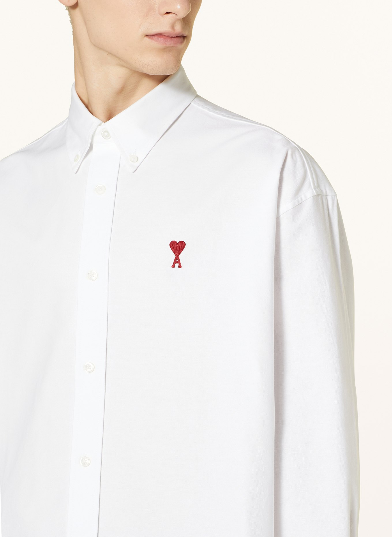 AMI PARIS Oxford shirt classic fit, Color: WHITE (Image 4)