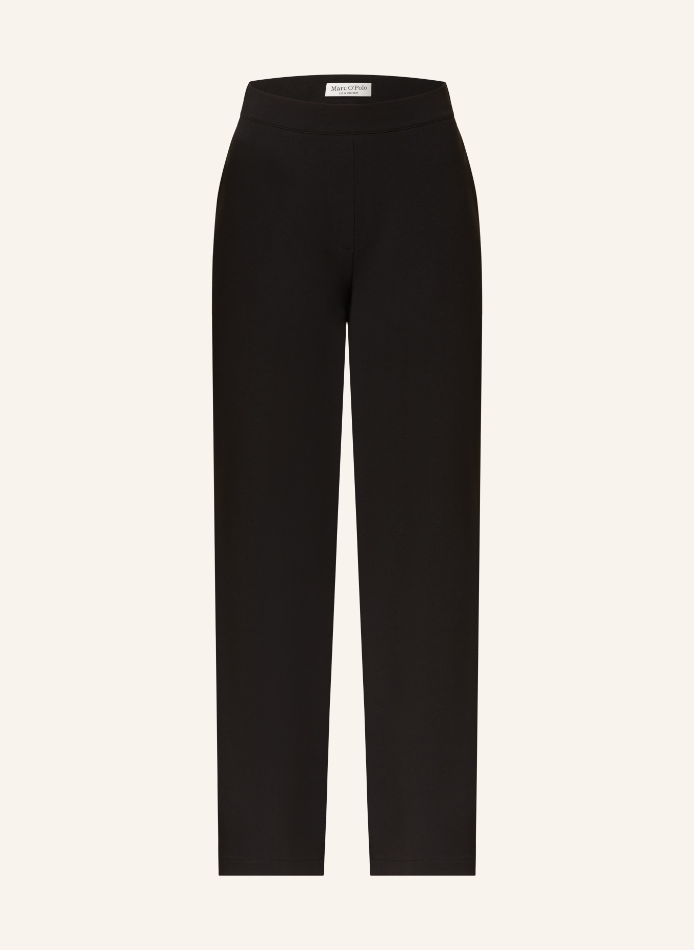 Marc O'Polo Wide leg trousers made of jersey, Color: BLACK (Image 1)
