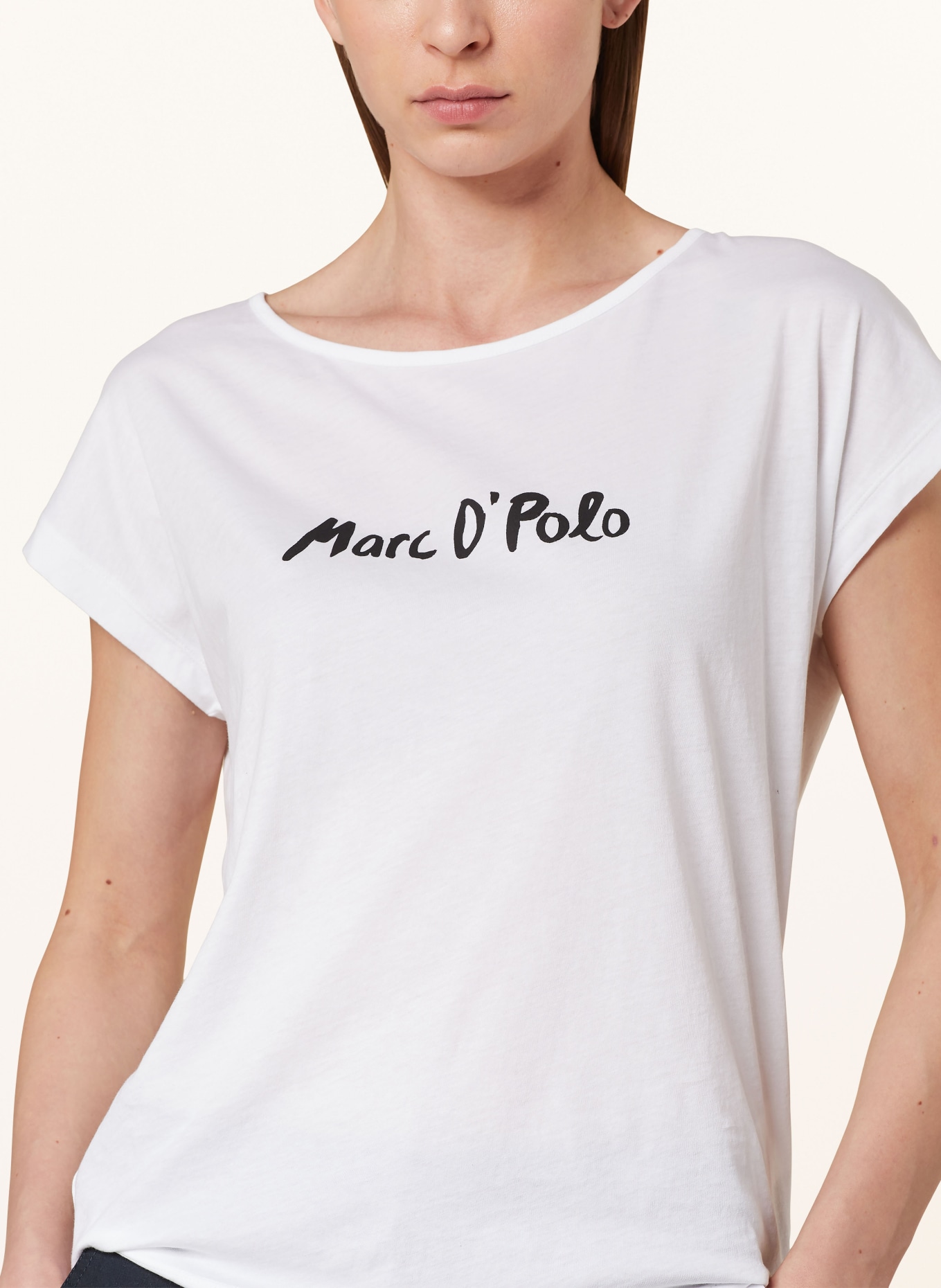 Marc O'Polo T-shirt, Color: WHITE/ BLACK (Image 4)