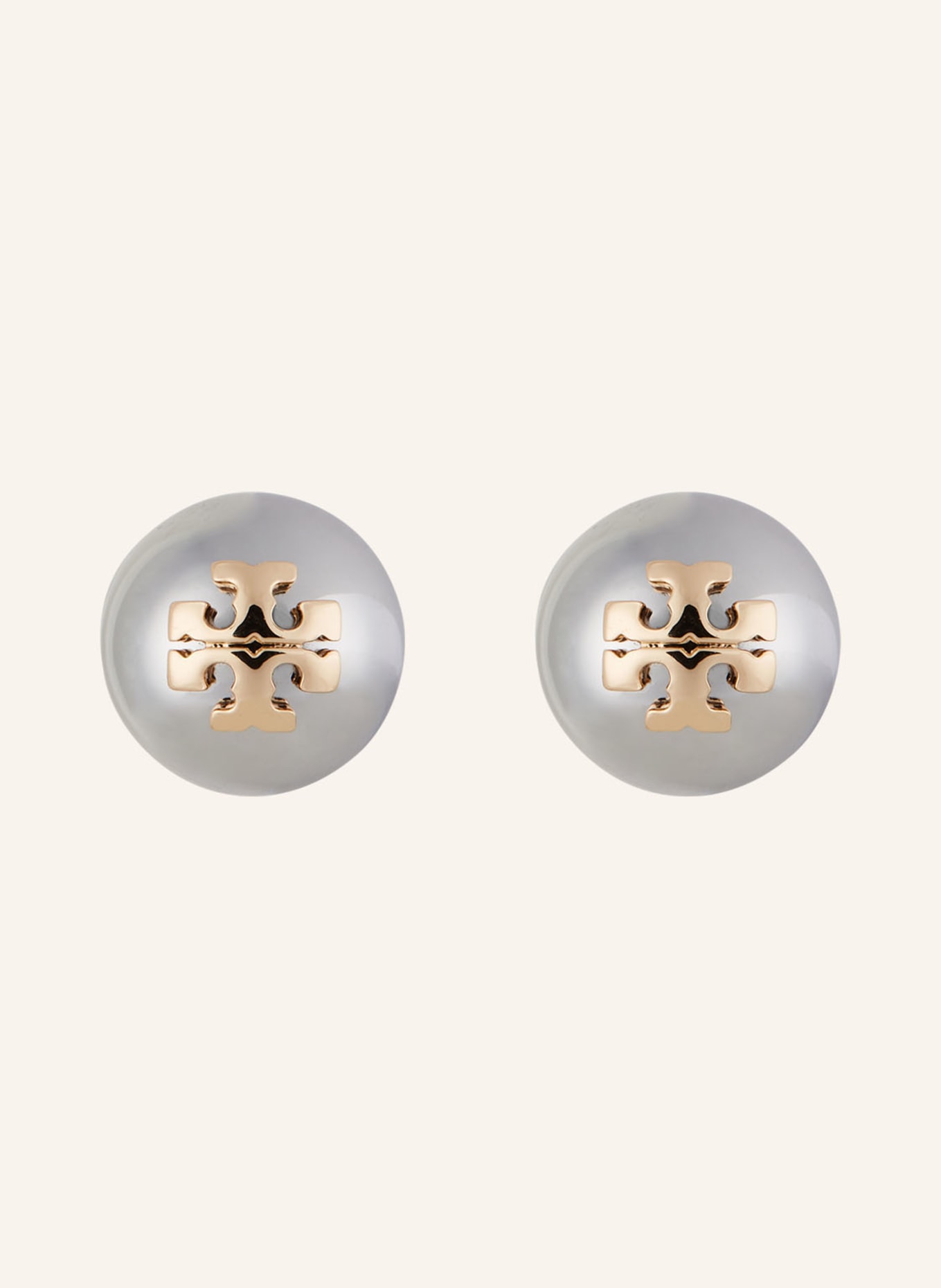 TORY BURCH Earrings ESSENTIAL STUD, Color: SILVER/ GOLD (Image 1)