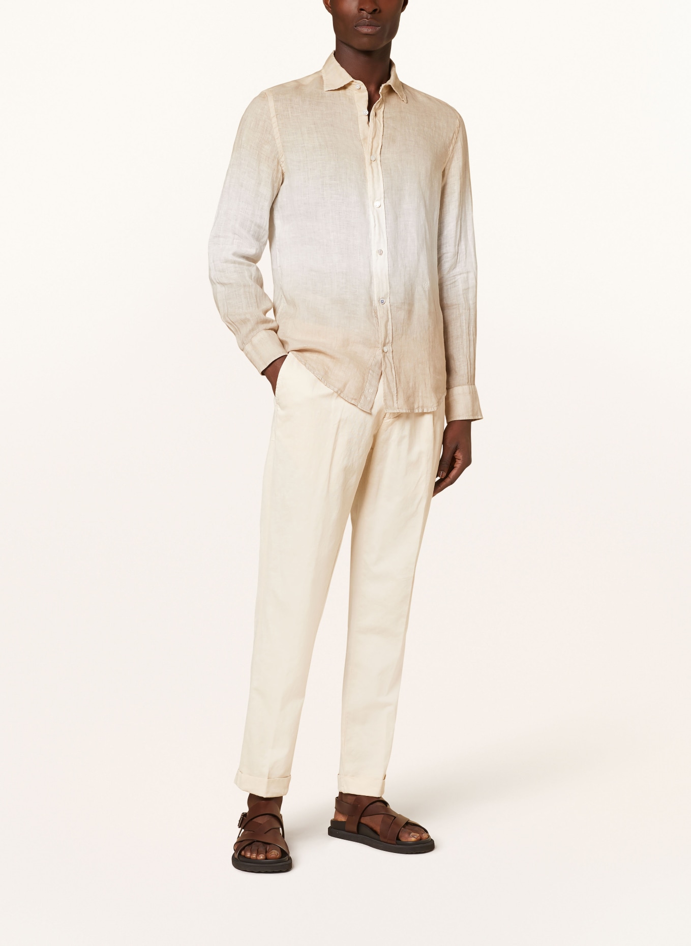 JACOB COHEN Leinenhemd Slim Fit, Farbe: CREME/ BEIGE/ HELLGRAU (Bild 2)