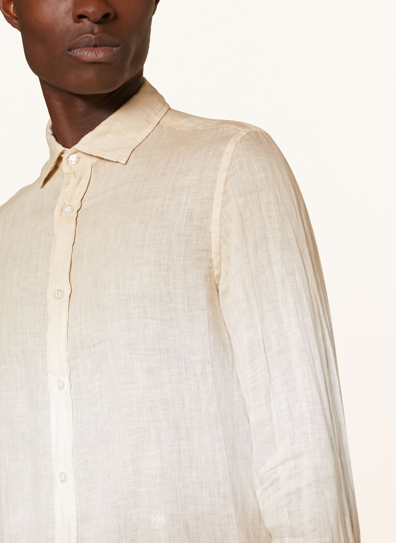 JACOB COHEN Linen shirt slim fit, Color: CREAM/ BEIGE/ LIGHT GRAY (Image 4)