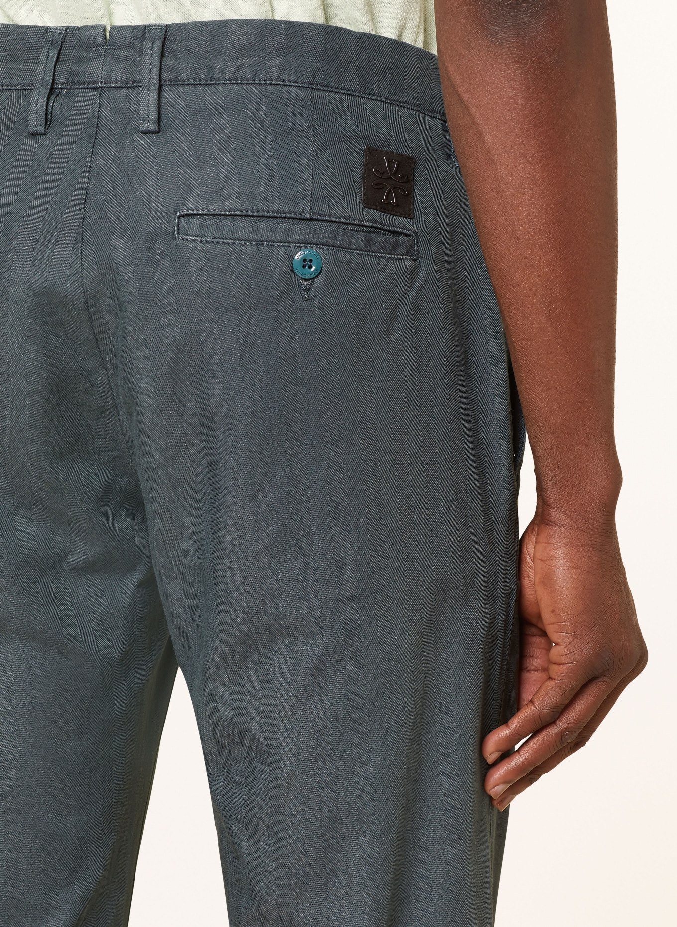 JACOB COHEN Chinos BOBBY extra slim fit, Color: TEAL (Image 6)