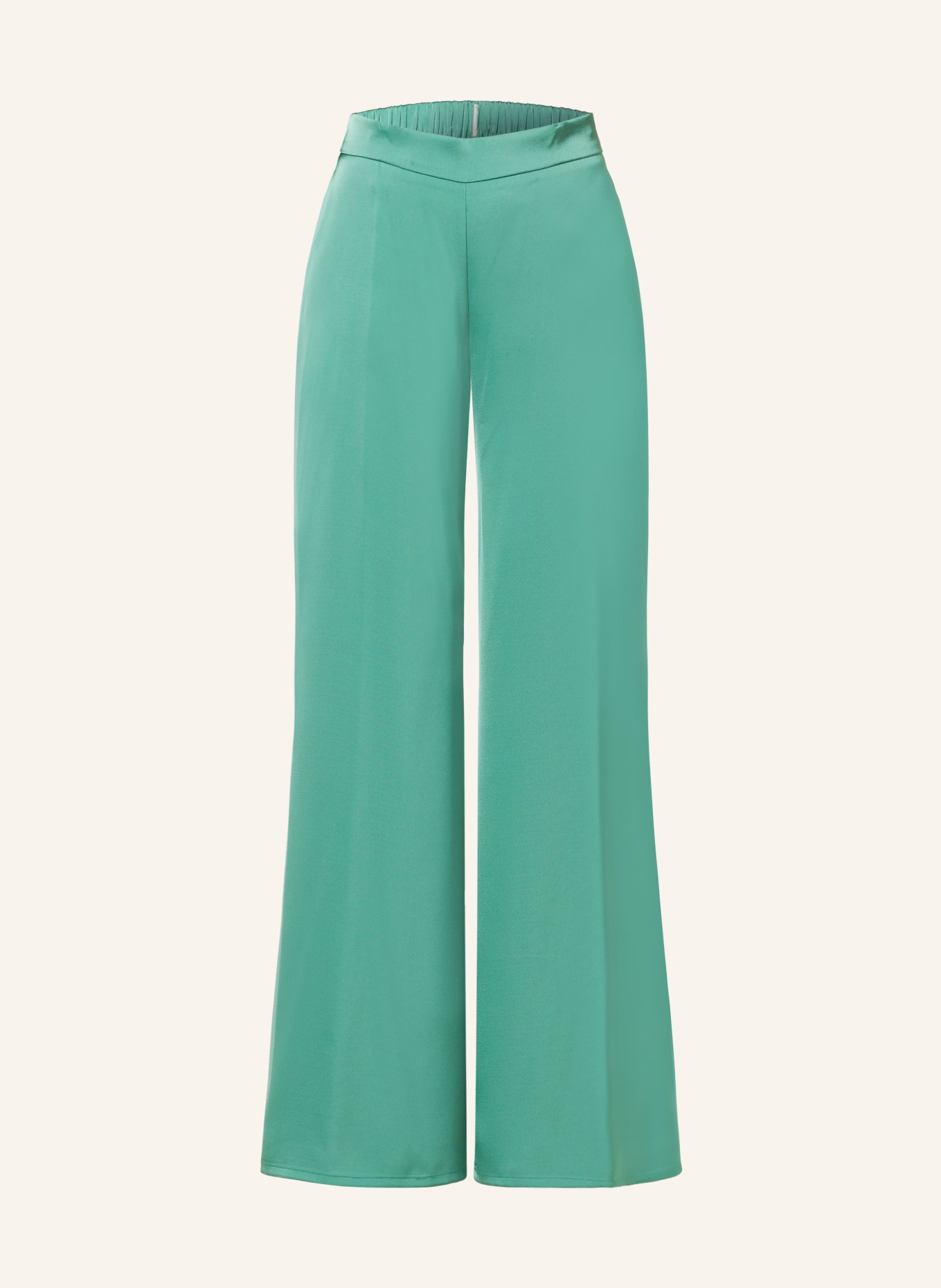 V by Vera Mont Satin trousers, Color: GREEN (Image 1)