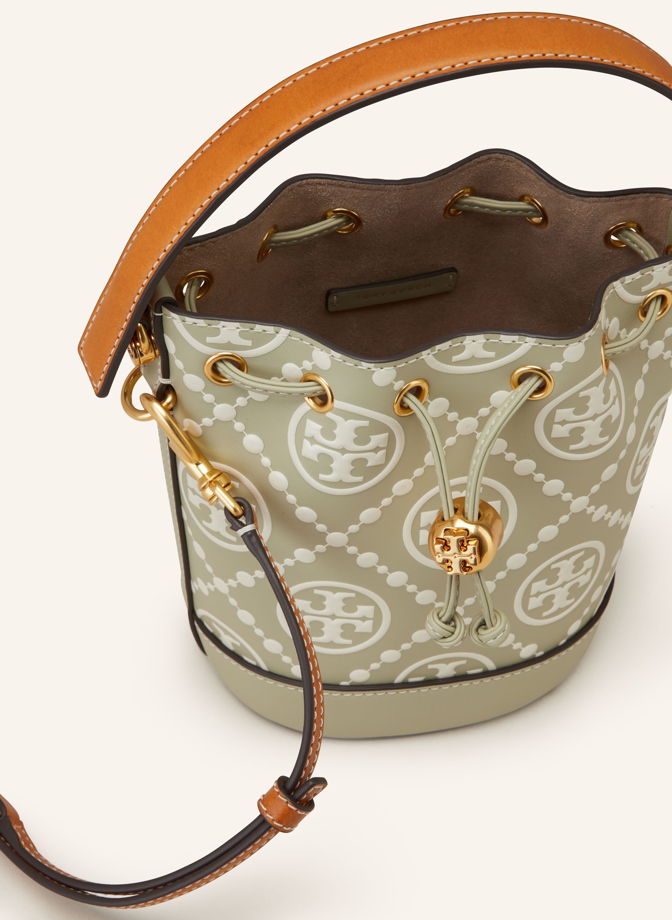 TORY BURCH Pouch bag MINI, Color: OLIVE/ WHITE (Image 3)