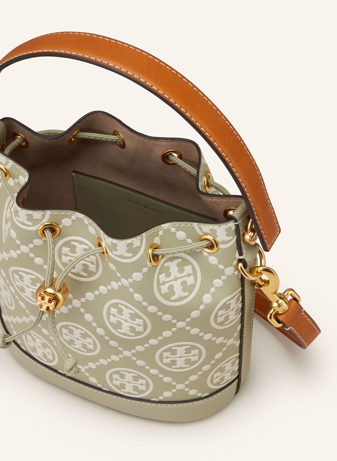 TORY BURCH Pouch bag, Color: OLIVE/ WHITE (Image 3)
