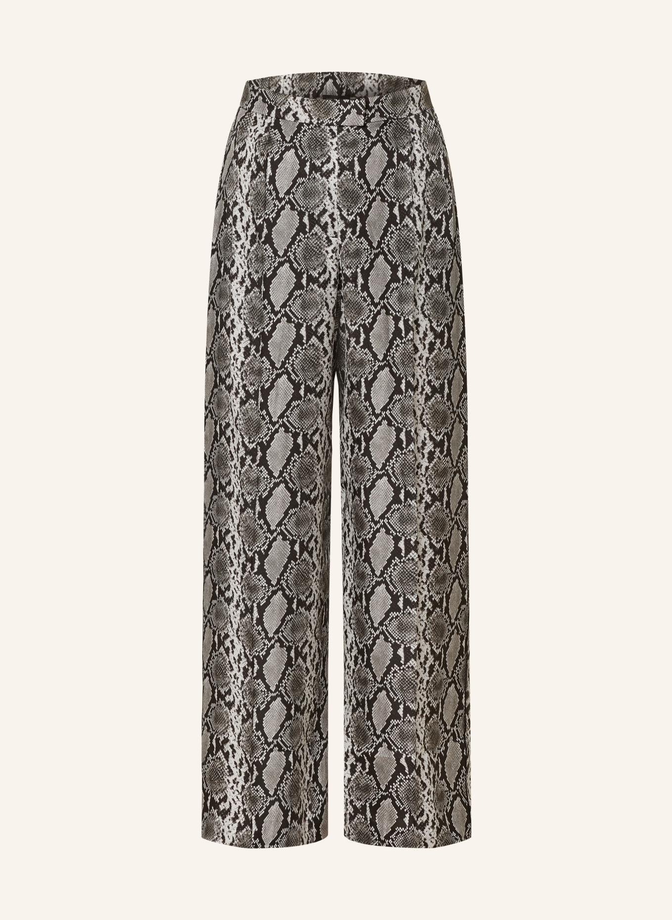 rag & bone Wide leg trousers LACEY with silk, Color: BLACK/ WHITE/ GRAY (Image 1)