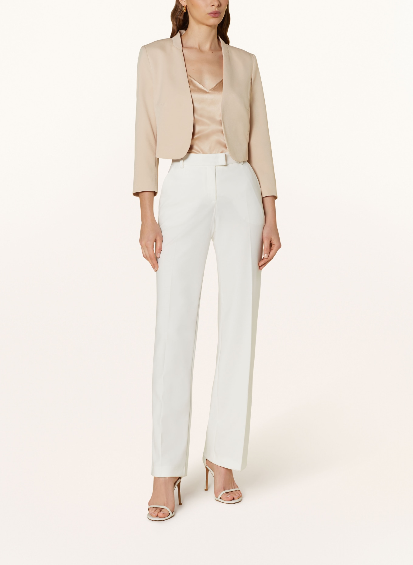 MORE & MORE Cropped blazer with 3/4 sleeves, Color: NUDE (Image 2)