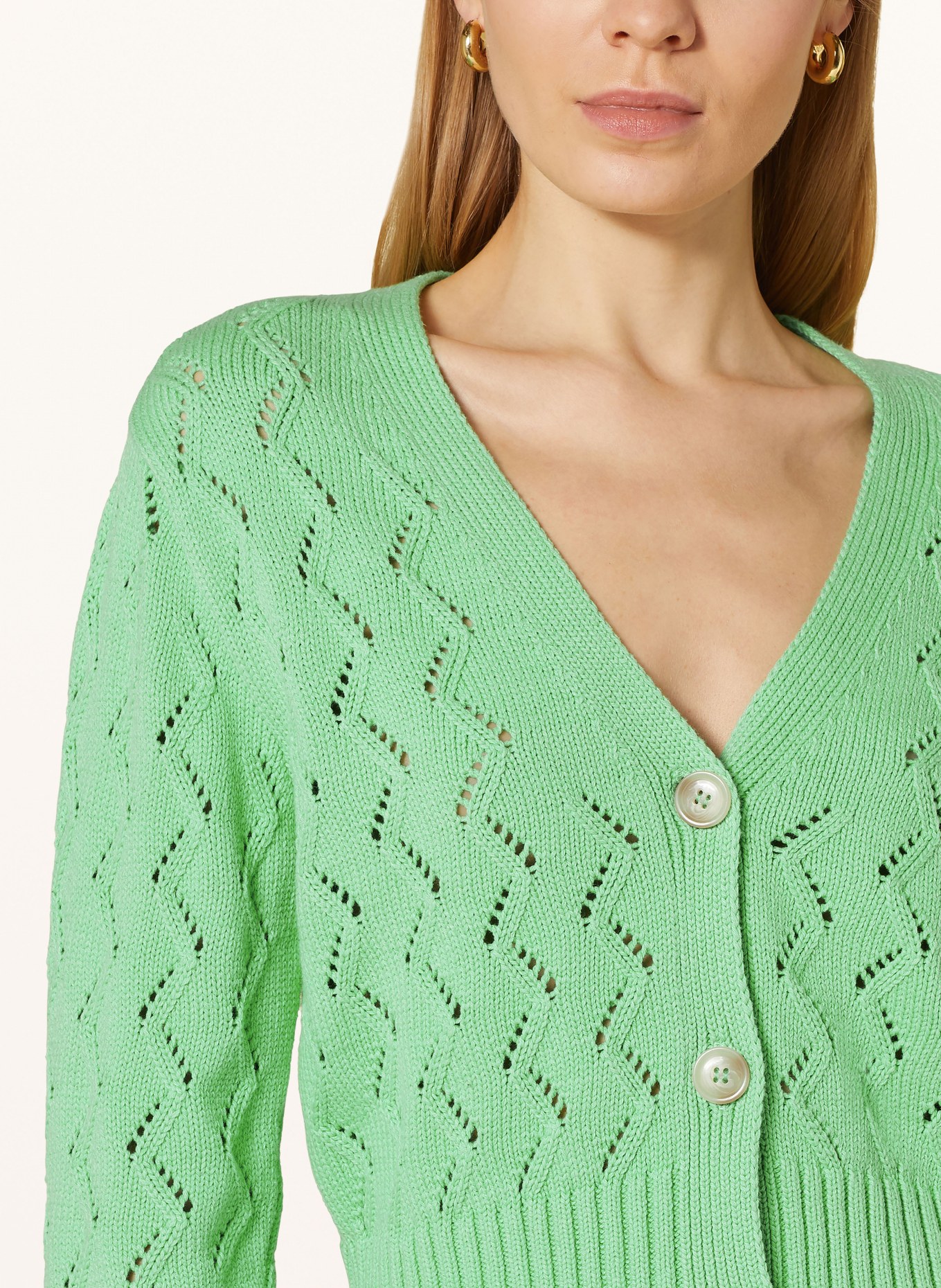 MORE & MORE Cardigan, Color: LIGHT GREEN (Image 4)